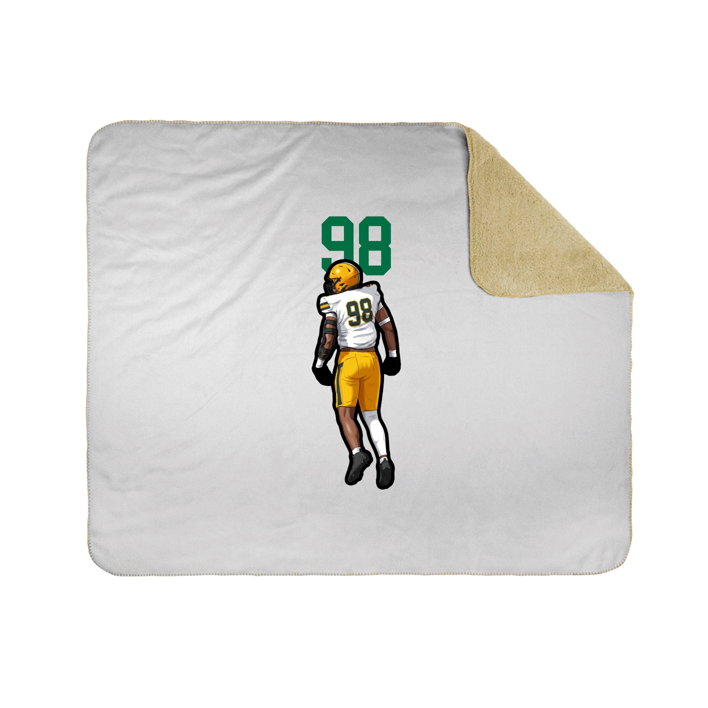 Throw Blanket — Number Top in White