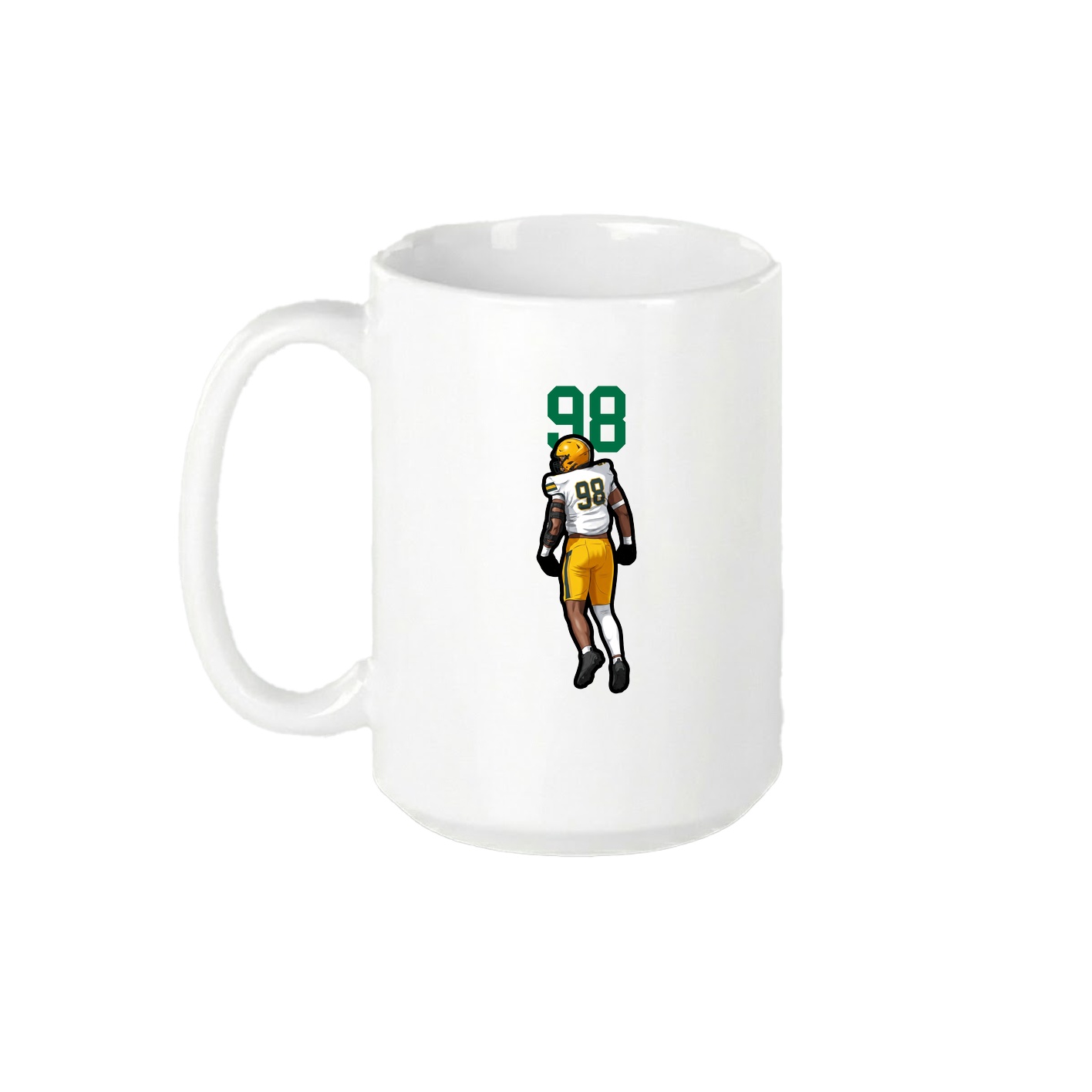 15oz Coffee Mug — Number Top in White