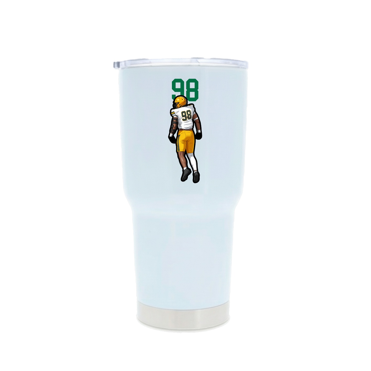 30oz Stainless Steel Tumbler — Number Top in White