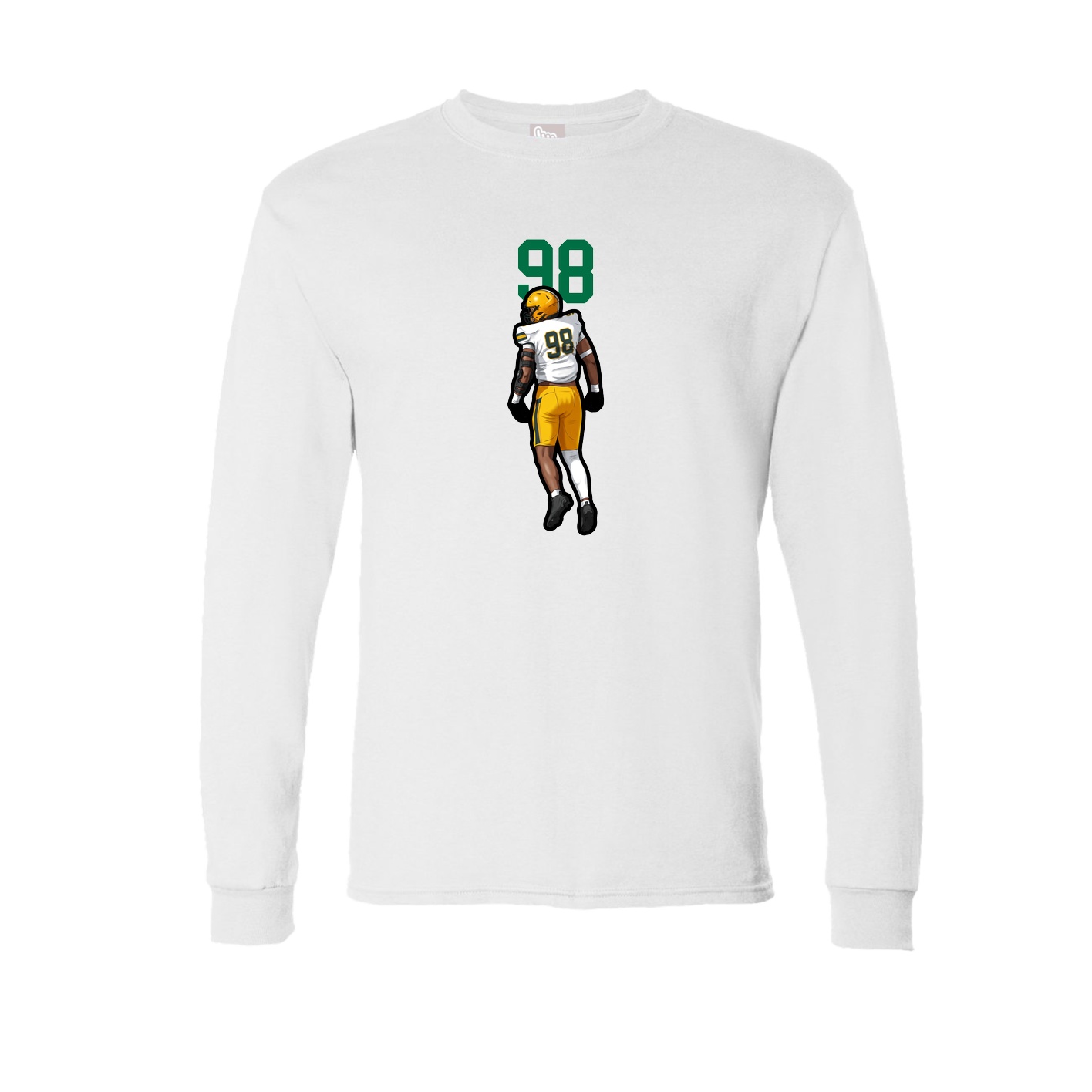 Long Sleeve Tee — Number Top in White