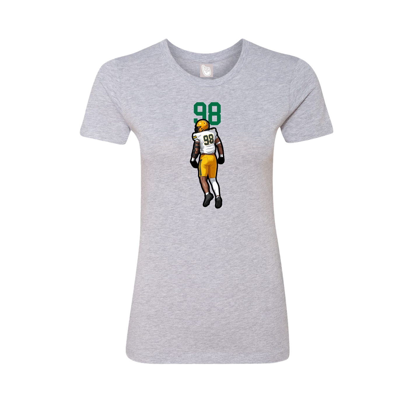 Womens Tee — Number Top in Grey