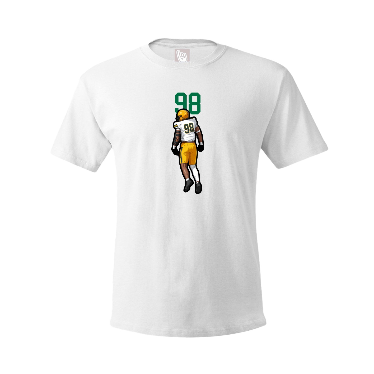 Youth Tee — Number Top in White