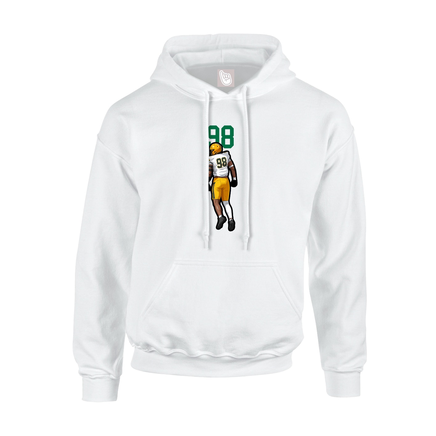 Hoodie — Number Top in White