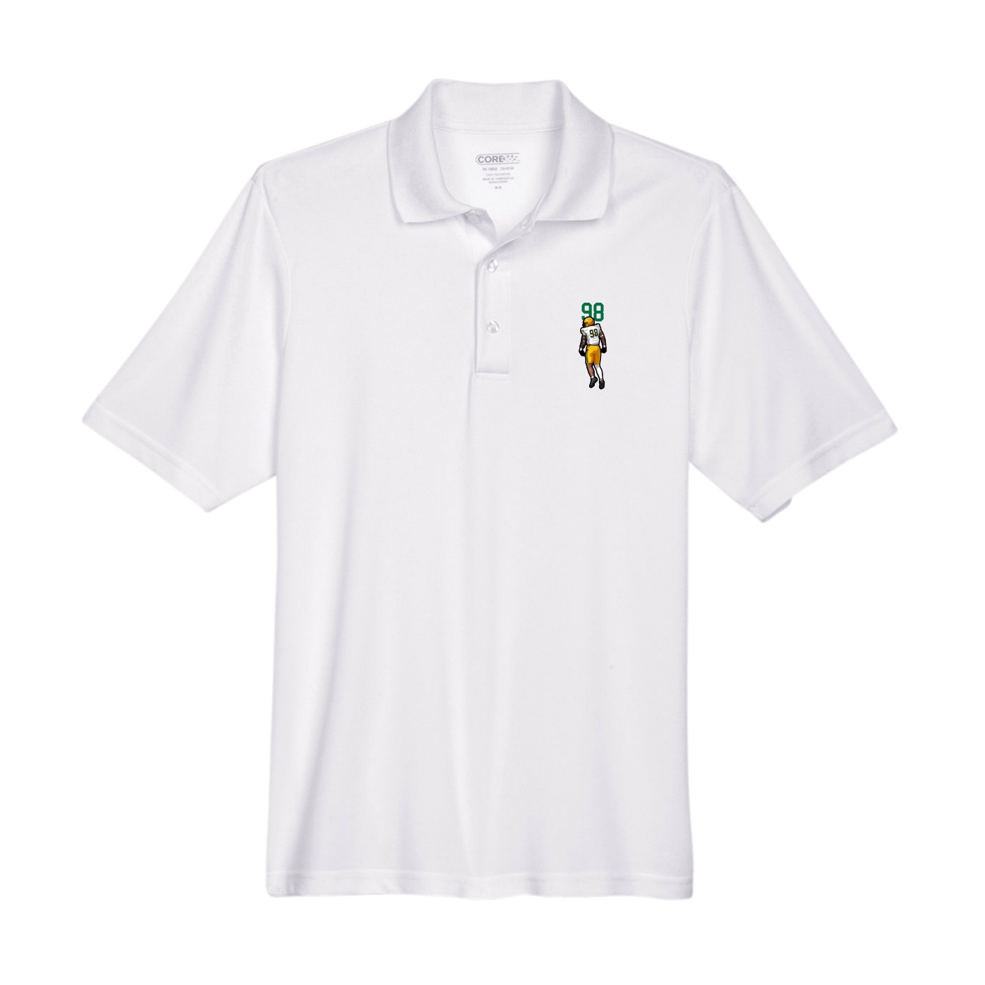 Performance Polo — Number Top in White