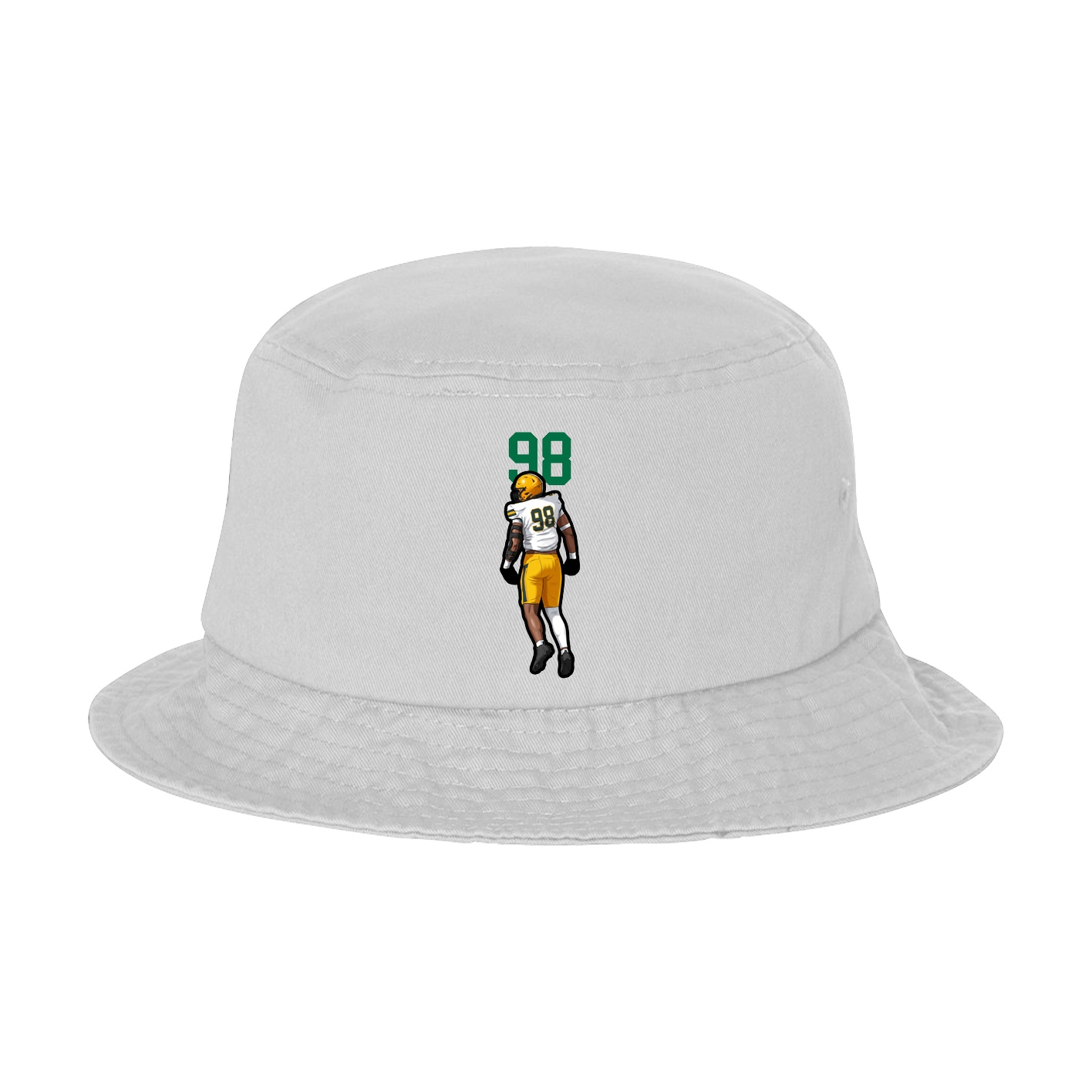 Bucket Cap — Number Top in White