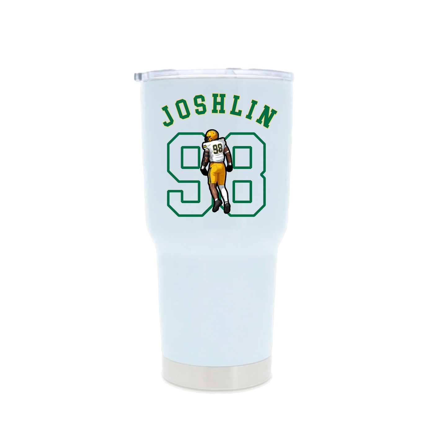 30oz Stainless Steel Tumbler — Shirsey Arch in White