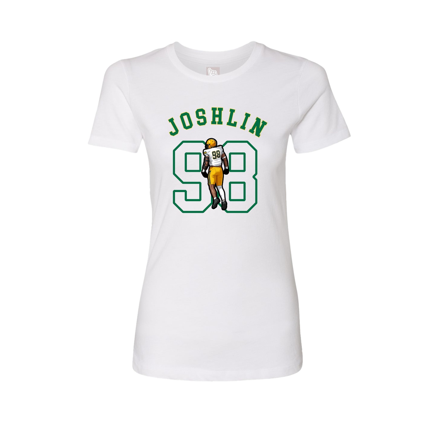 Fitted Women's Tee — Shirsey Arch in White