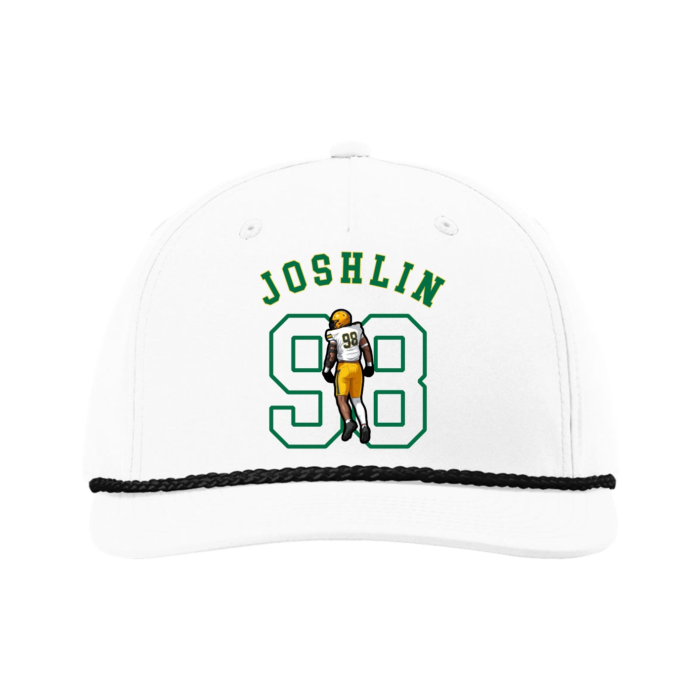 Five-Panel Classic Rope Cap — Shirsey Arch in White