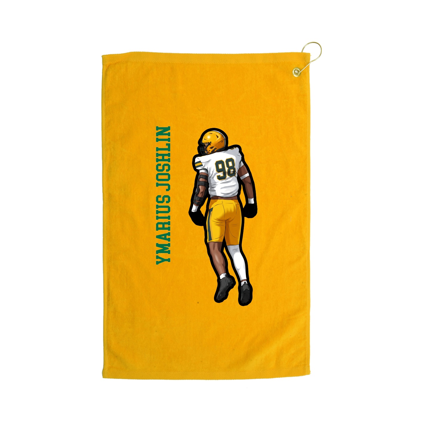 Golf Towel — Name Vertical in Gold