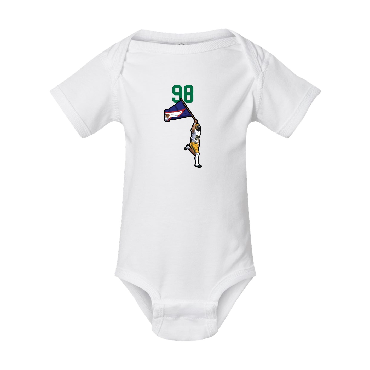 Baby Onesie — Number Top in White