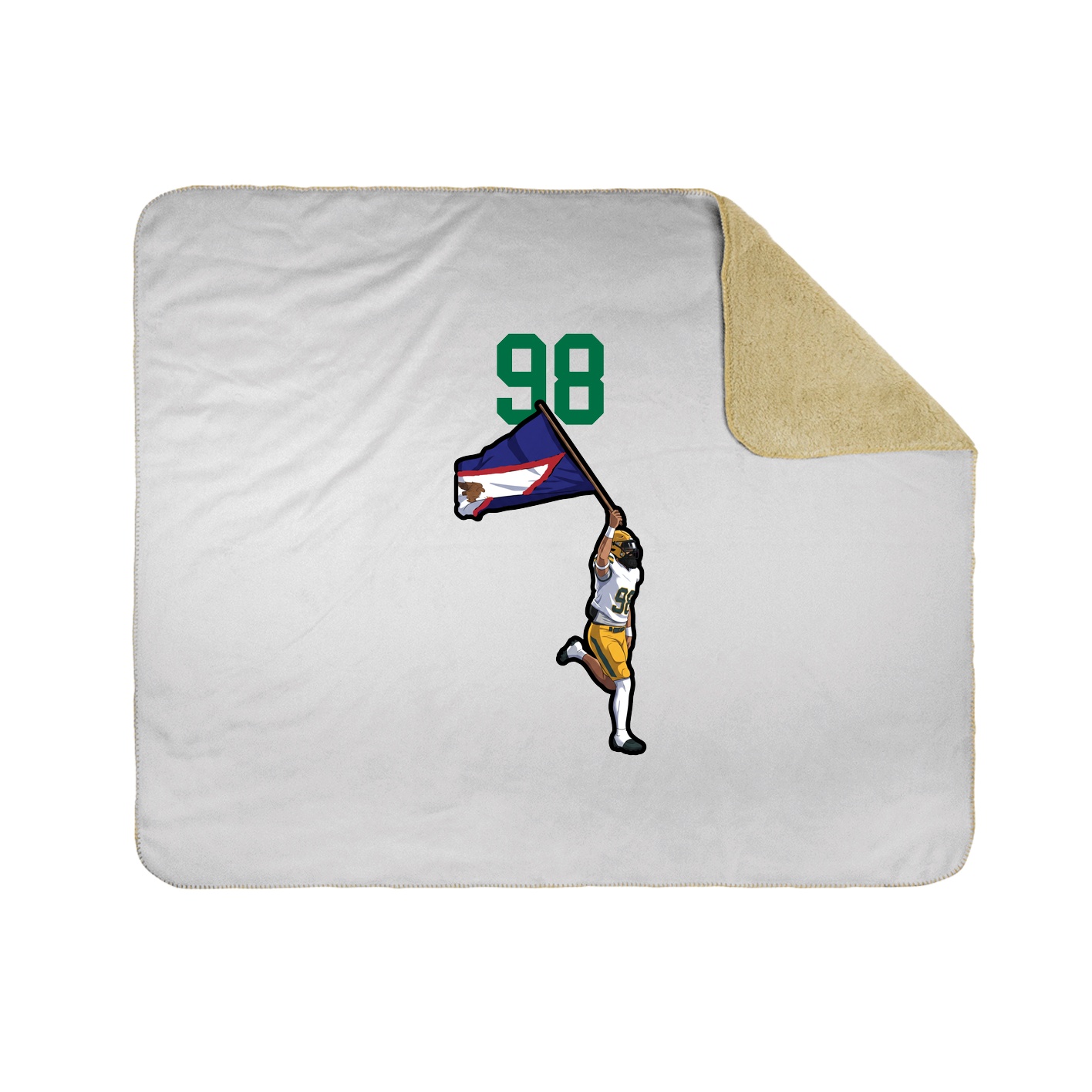 Throw Blanket — Number Top in White
