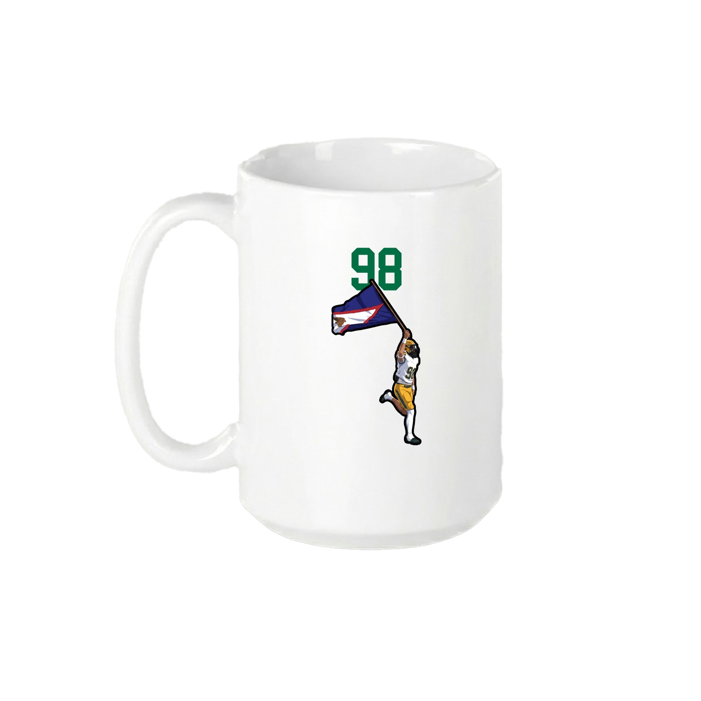 15oz Coffee Mug — Number Top in White