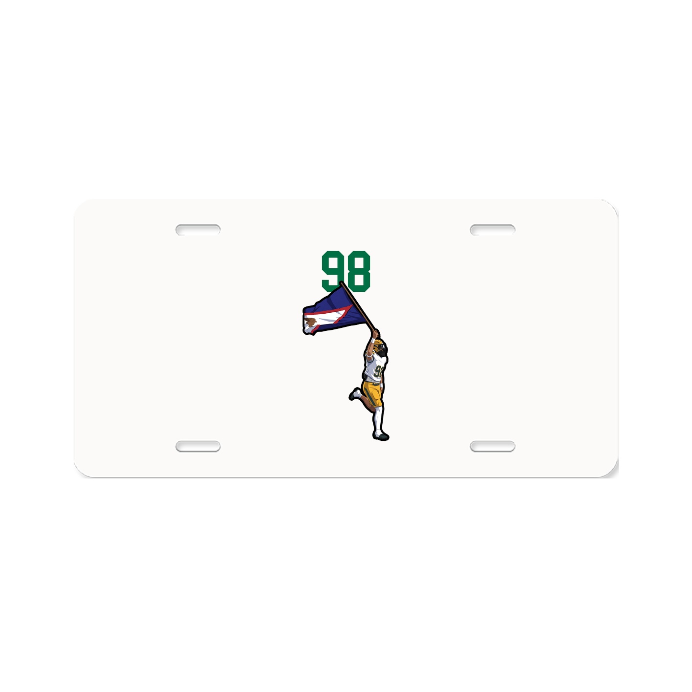 License Plate — Number Top in Classic