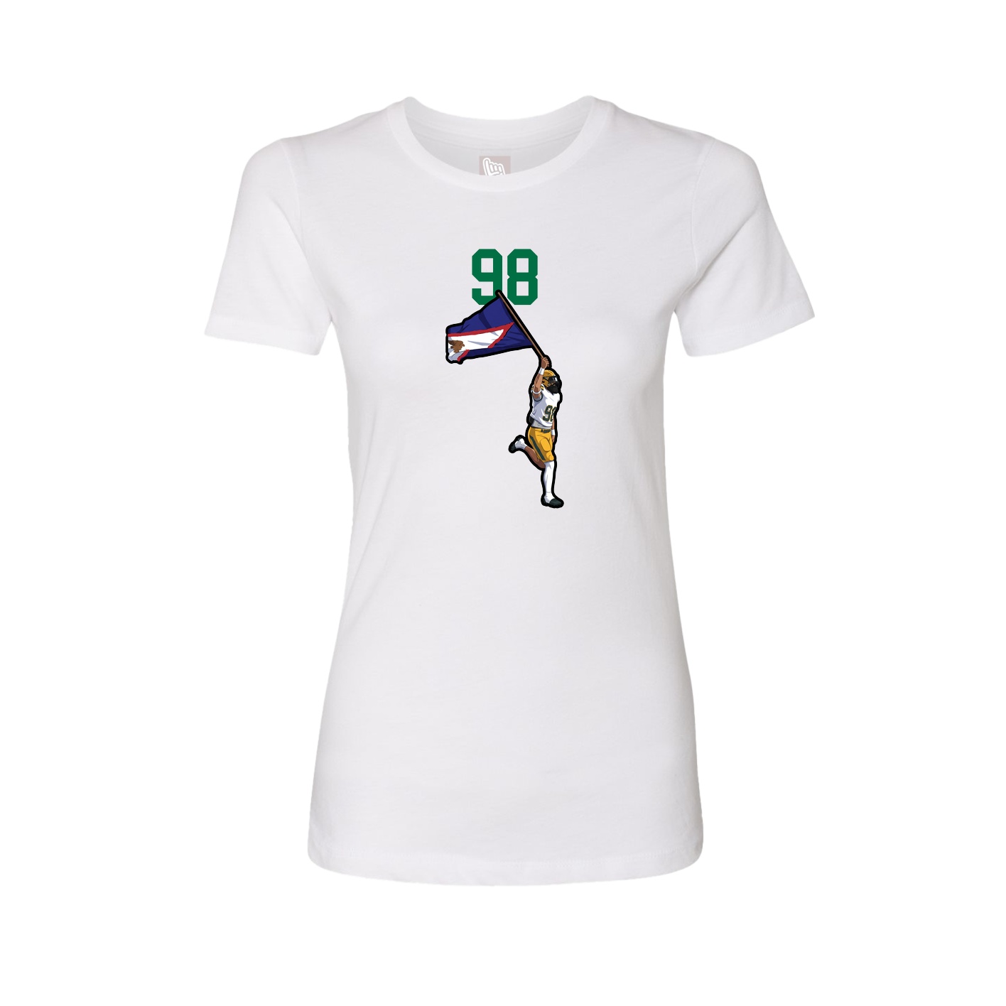 Womens Tee — Number Top in White