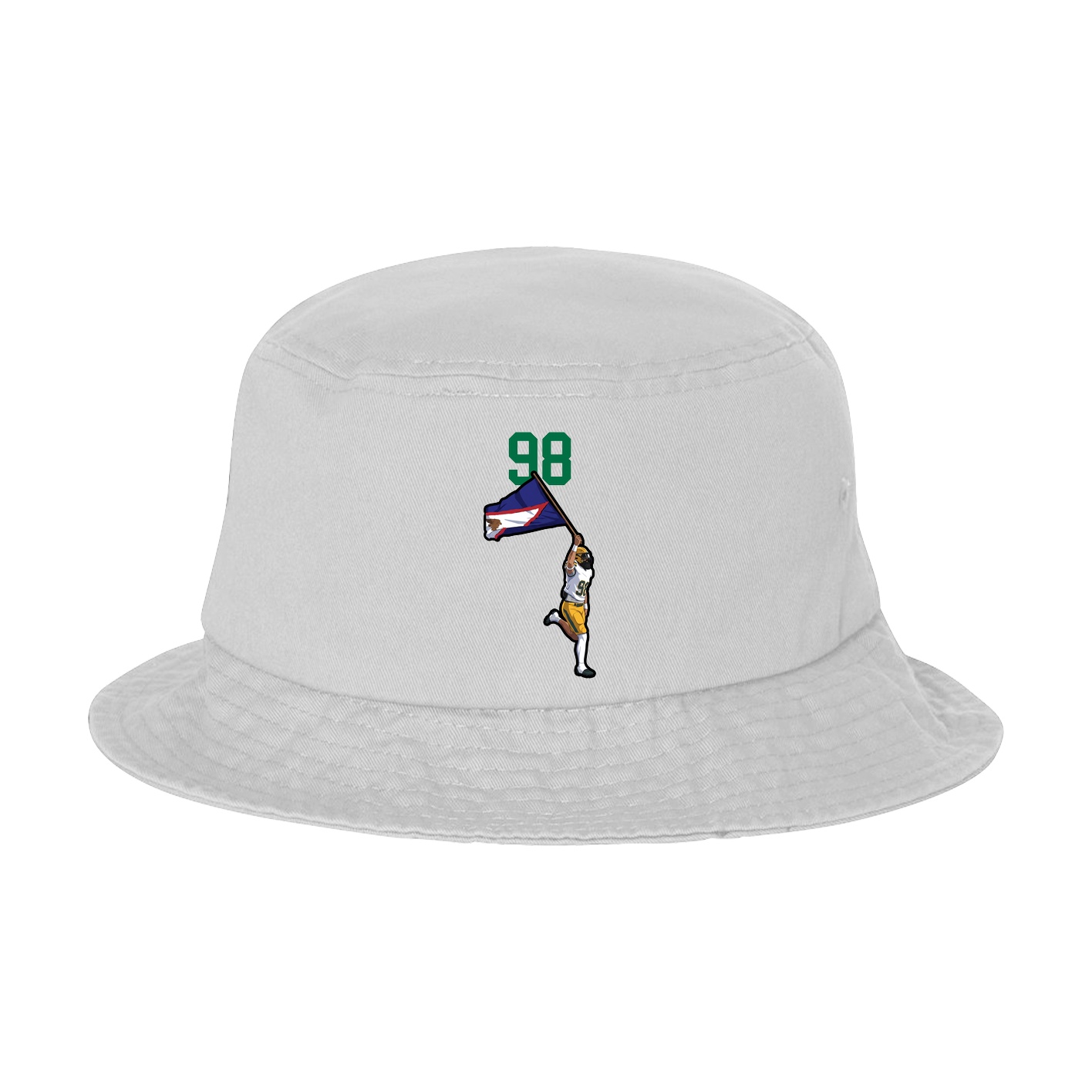 Bucket Cap — Number Top in White