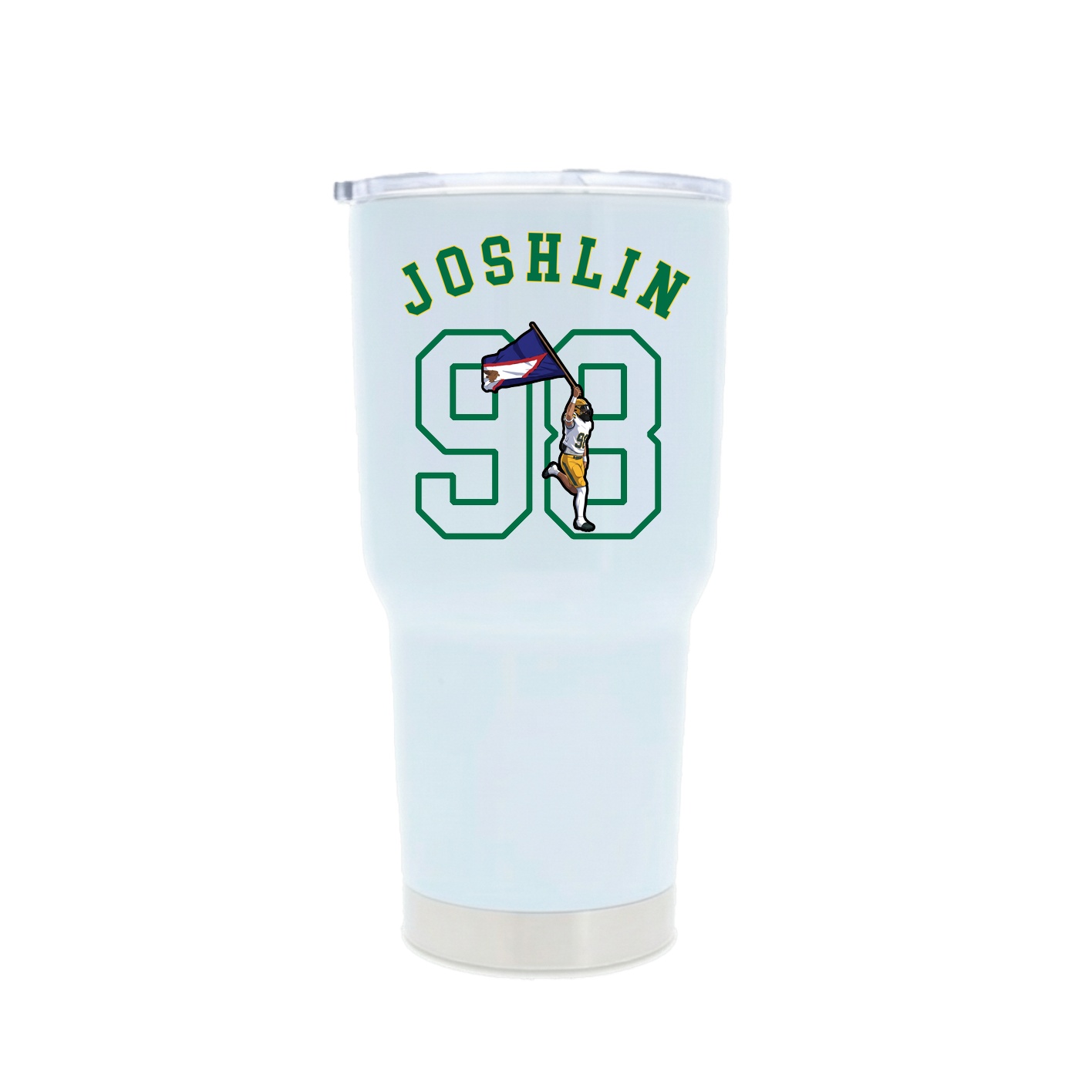 30oz Stainless Steel Tumbler — Shirsey Arch in White