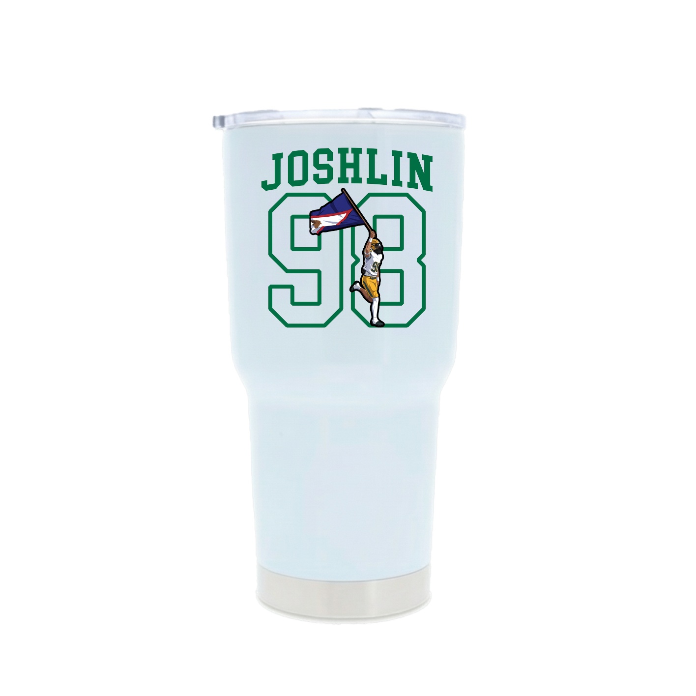 30oz Stainless Steel Tumbler — Shirsey in White