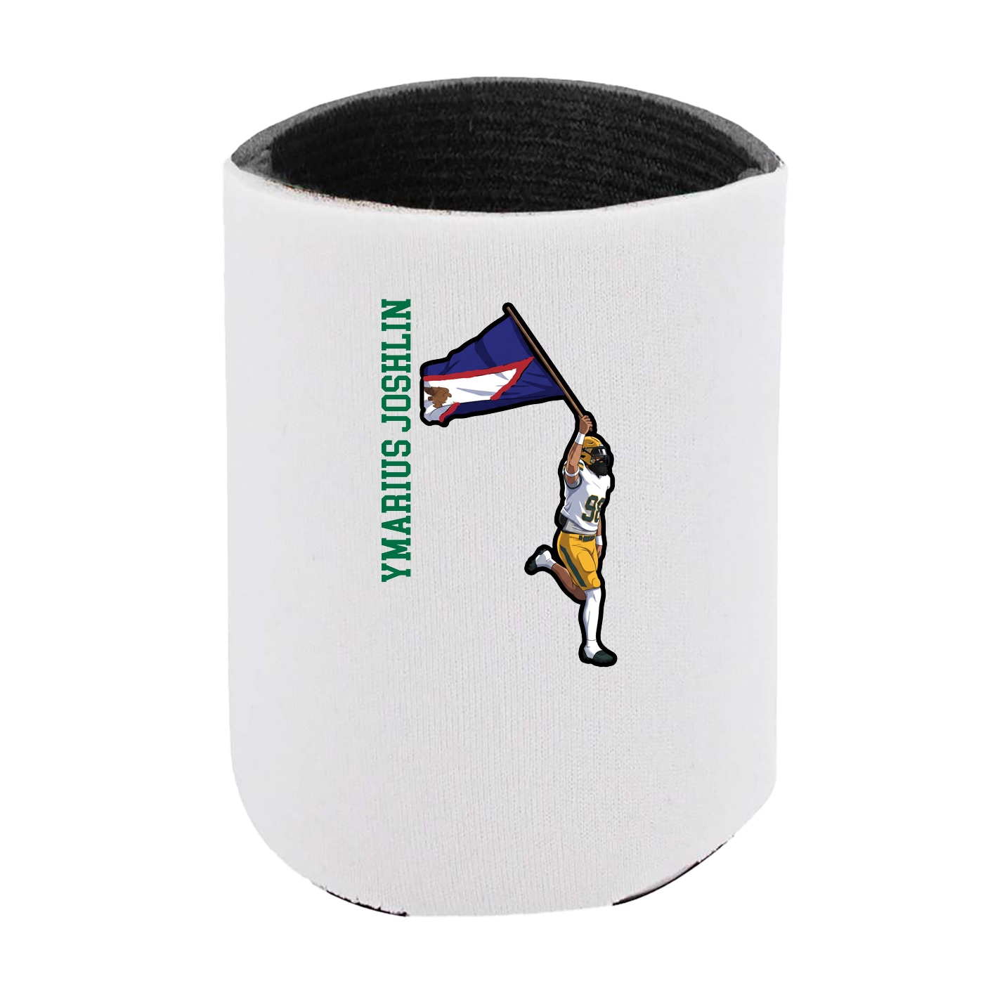 Can Holder — Name Vertical in White