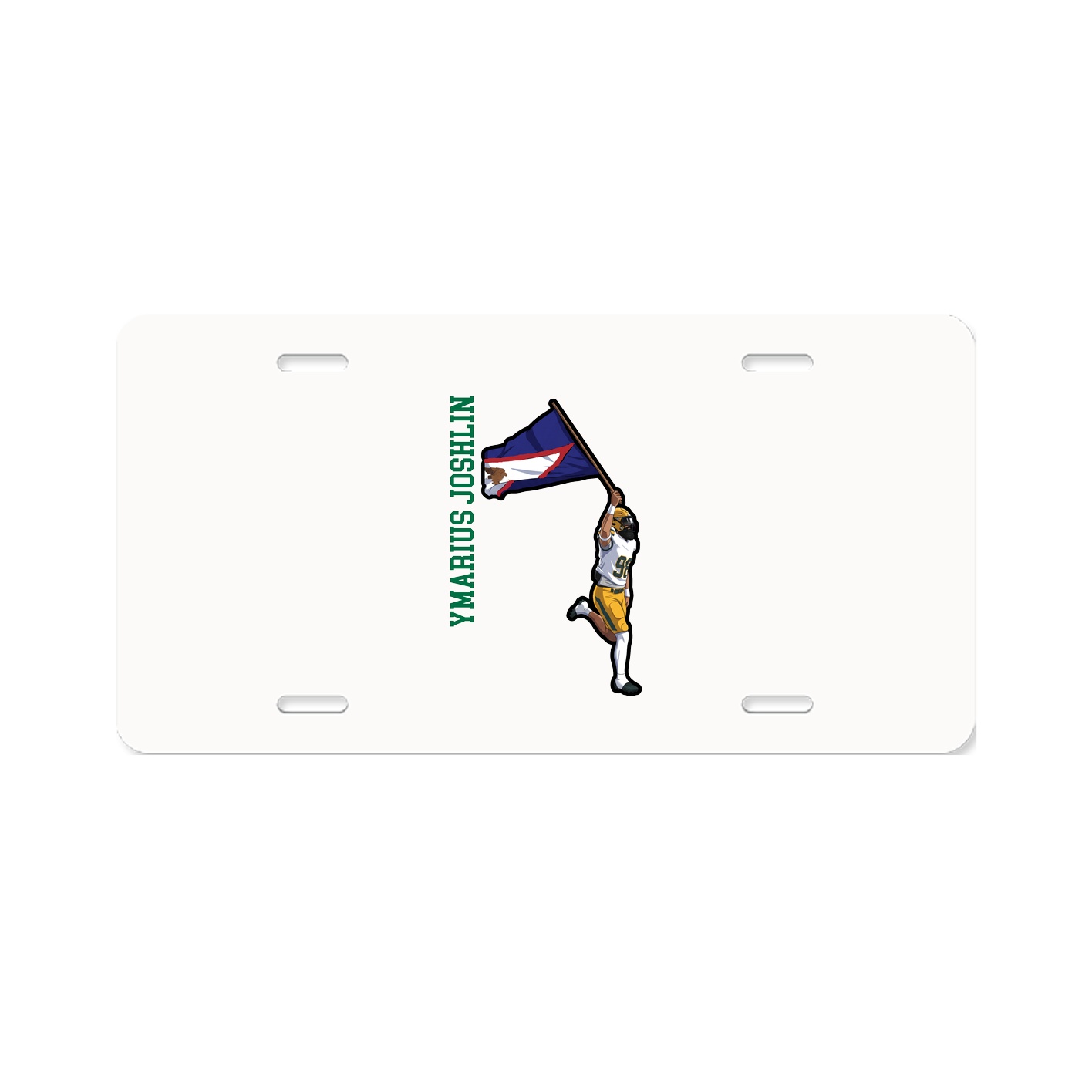 License Plate — Name Vertical in Classic