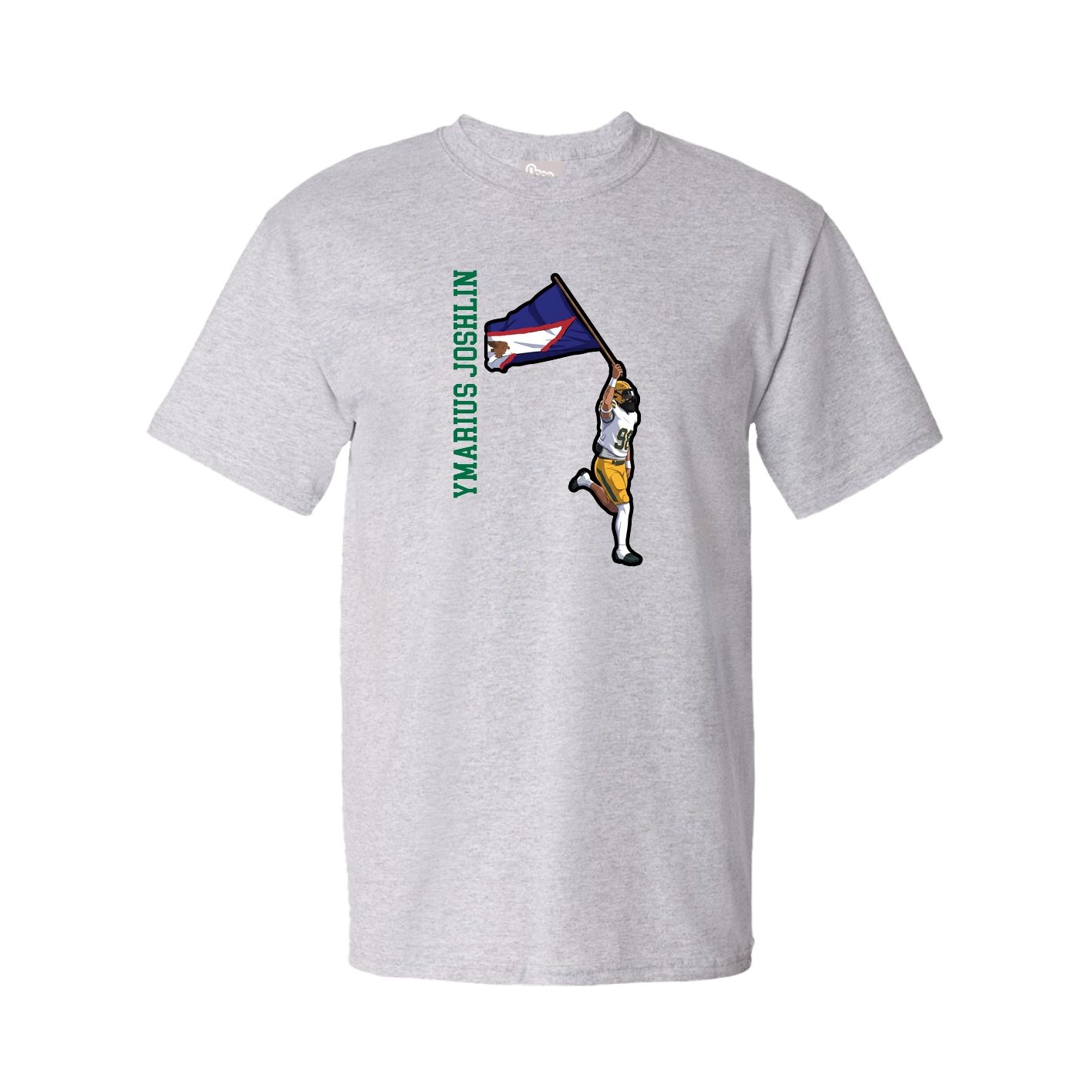 Tee — Name Vertical in Grey