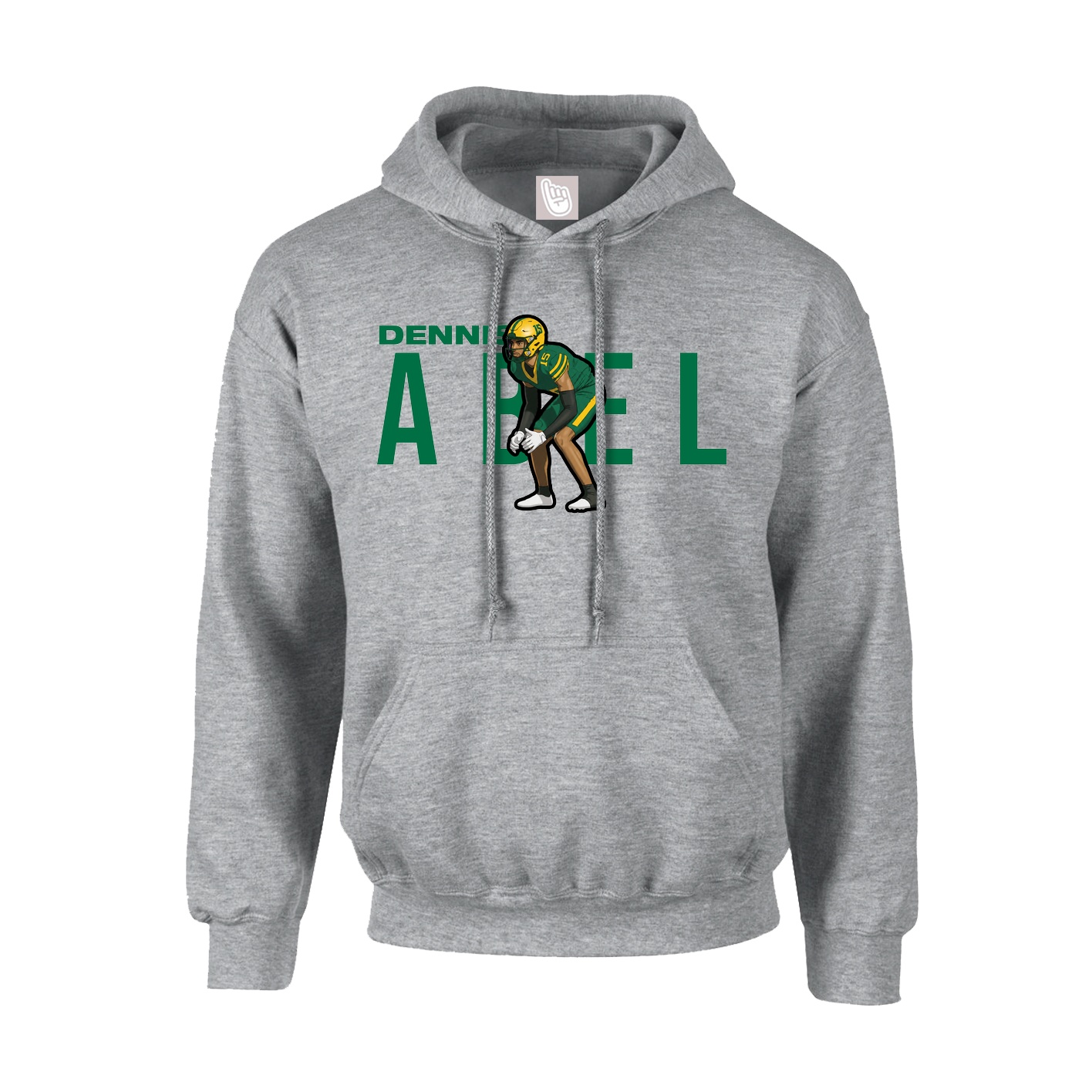 Youth Hoodie — Player Name in Grey