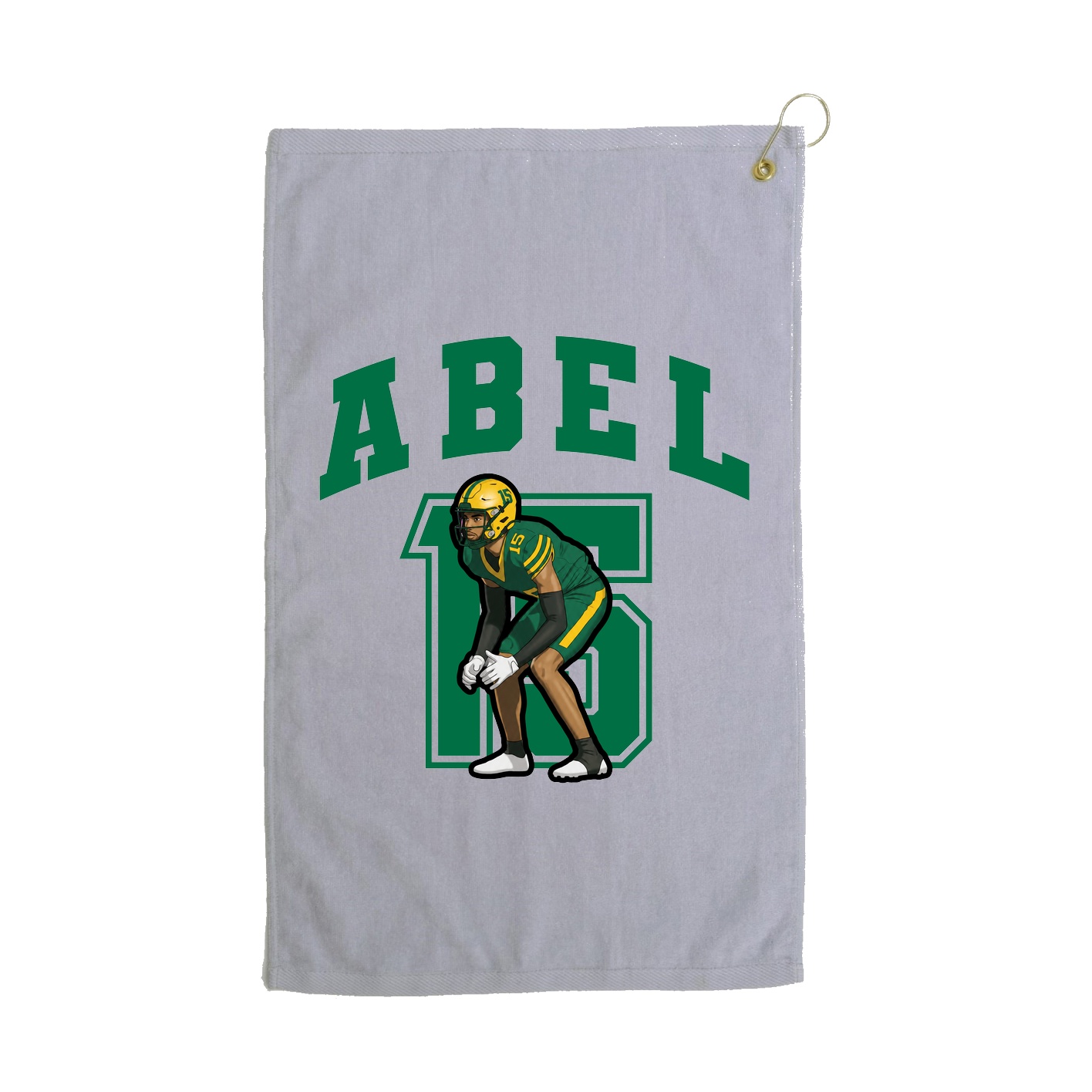 Golf Towel — Number in Grey