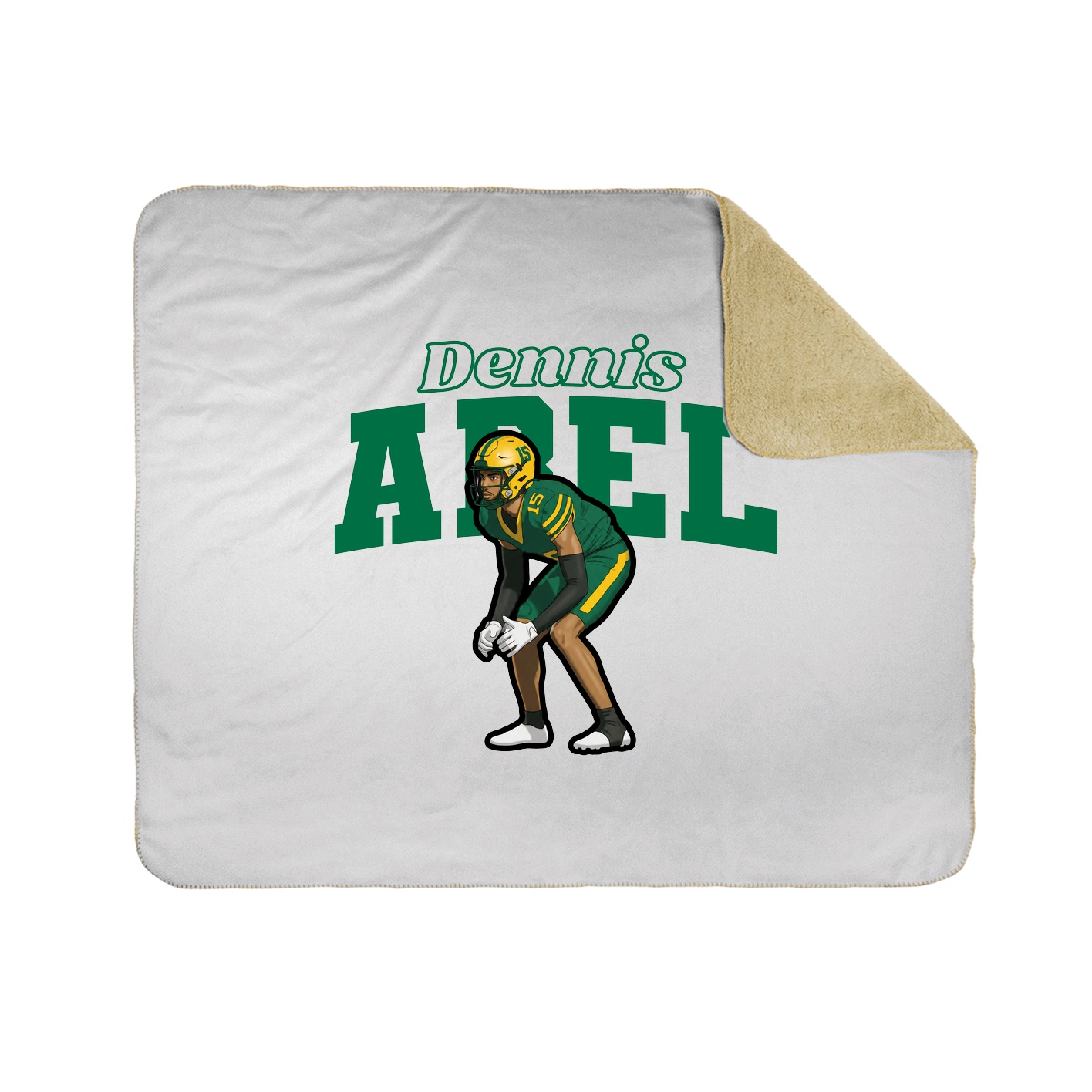 Throw Blanket — Name Arch in White