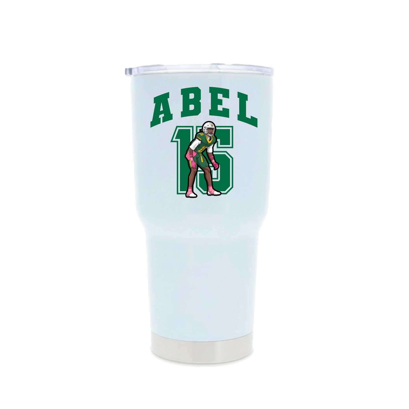 30oz Stainless Steel Tumbler — Number in White