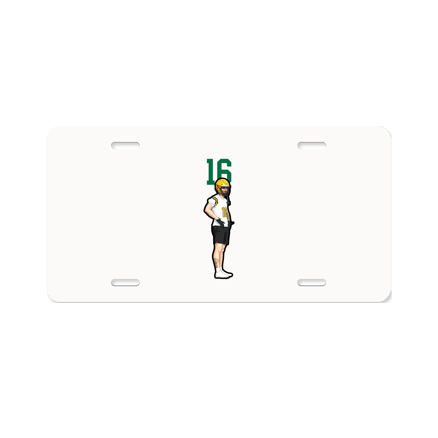 License Plate — Number Top in Classic