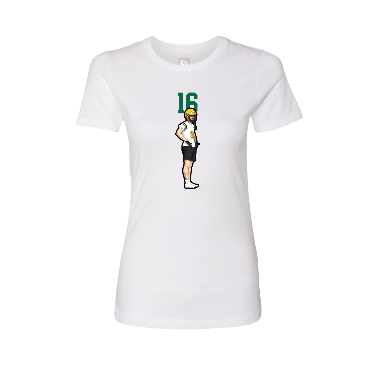 Fitted Women's Tee — Number Top in White