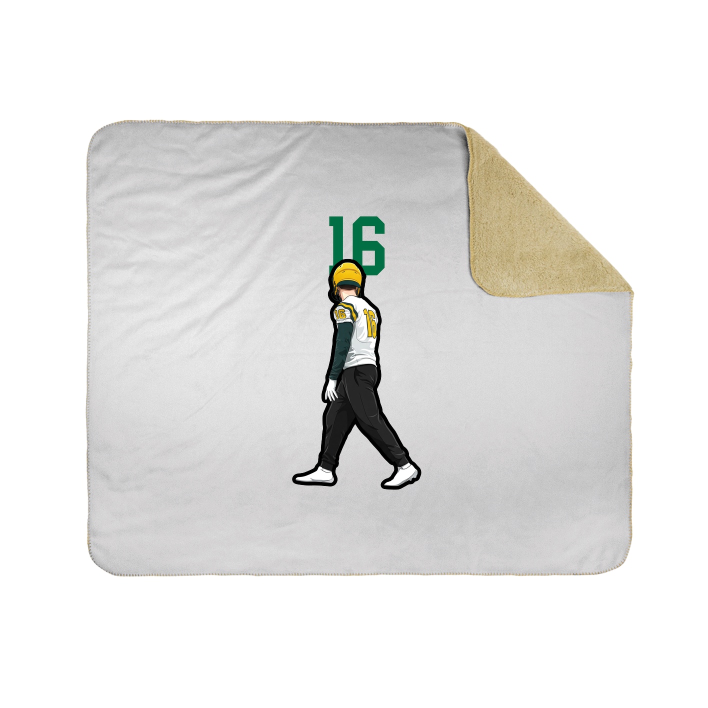 Throw Blanket — Number Top in White