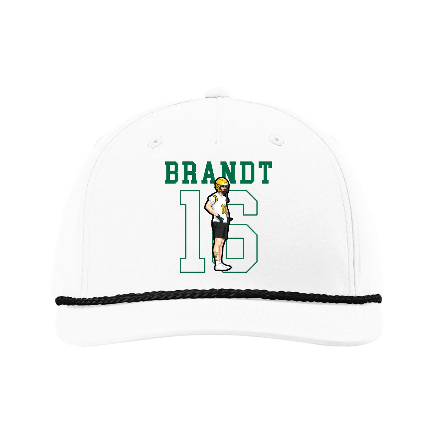 Five-Panel Classic Rope Cap — Shirsey in White