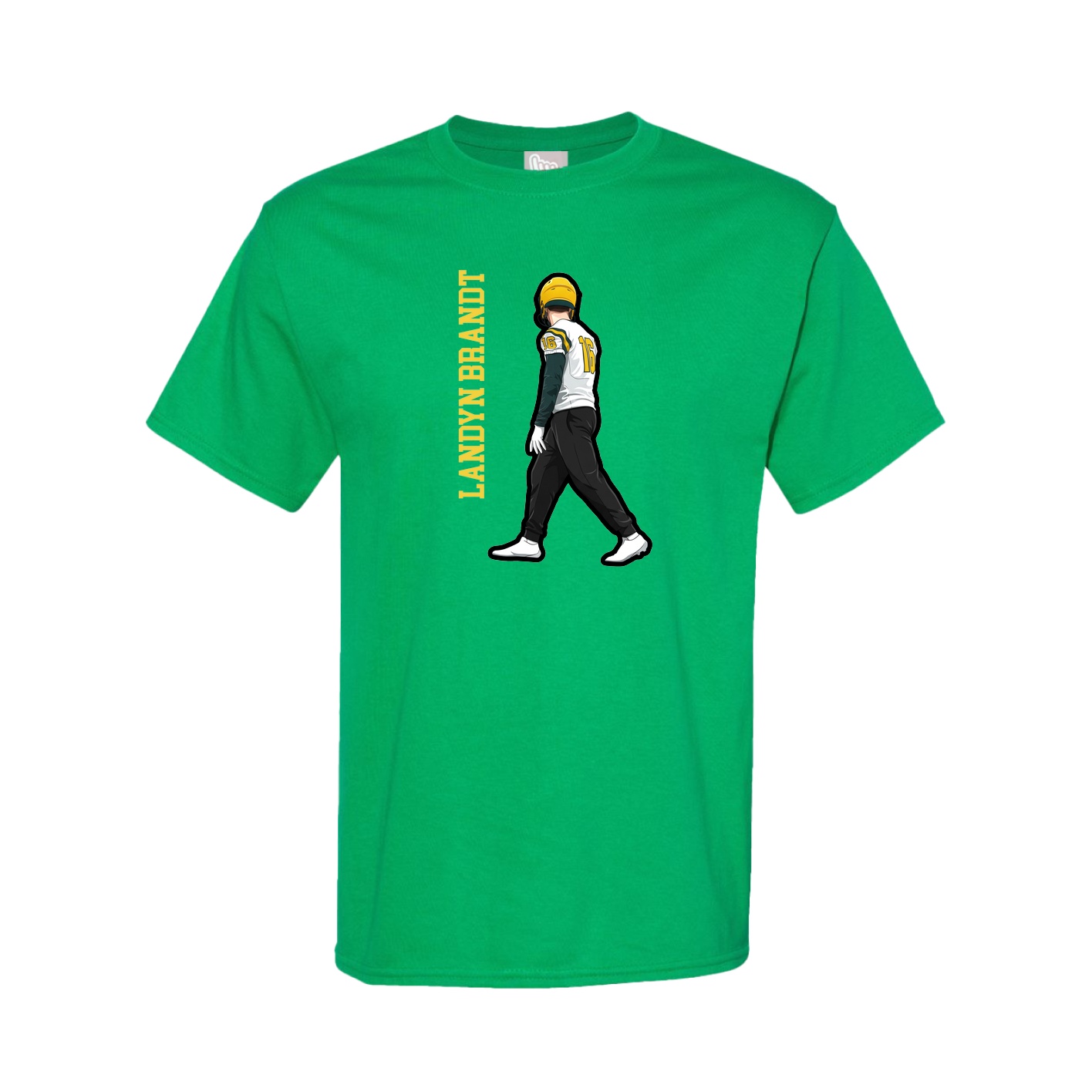 Tee — Name Vertical in Green