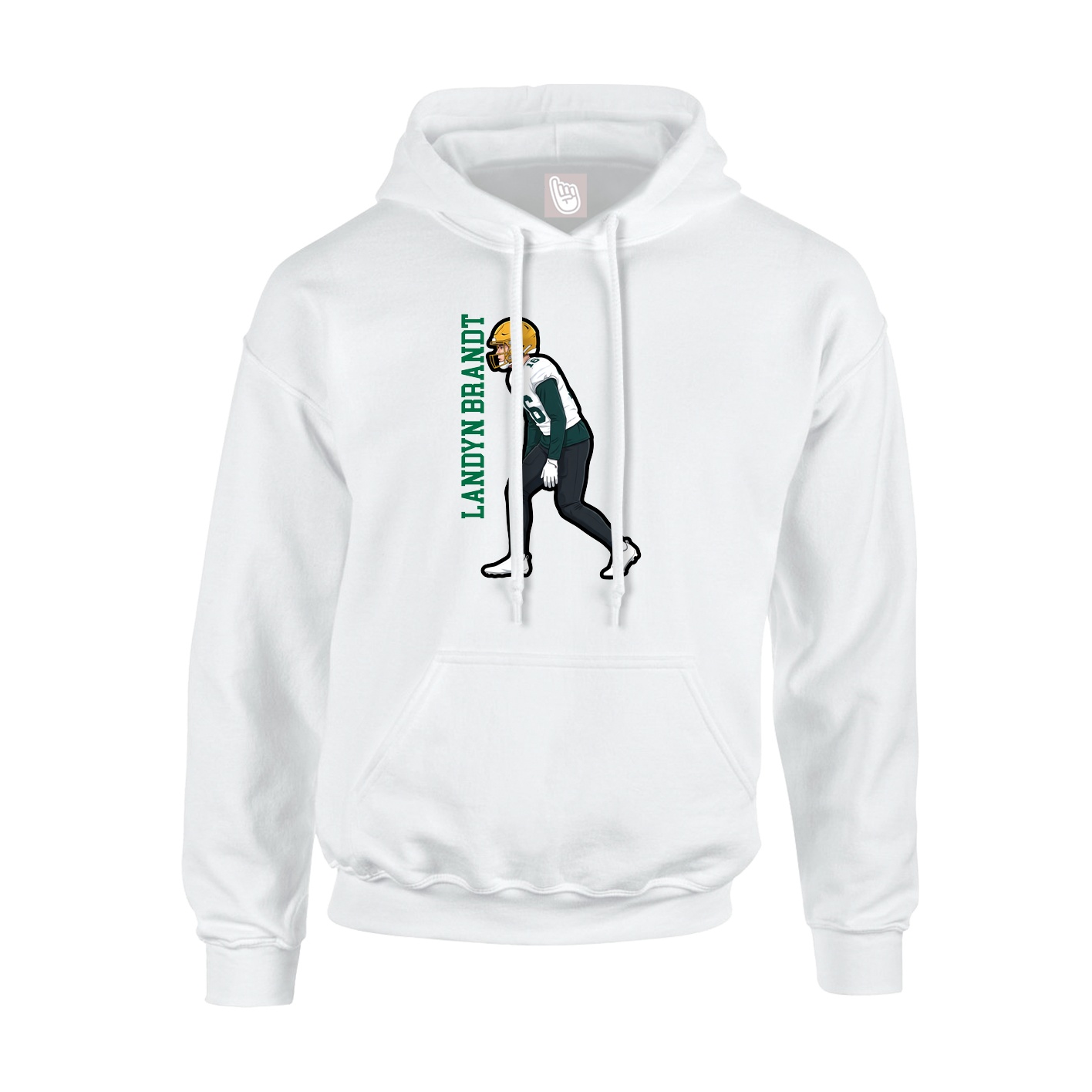 Hoodie — Name Vertical in White