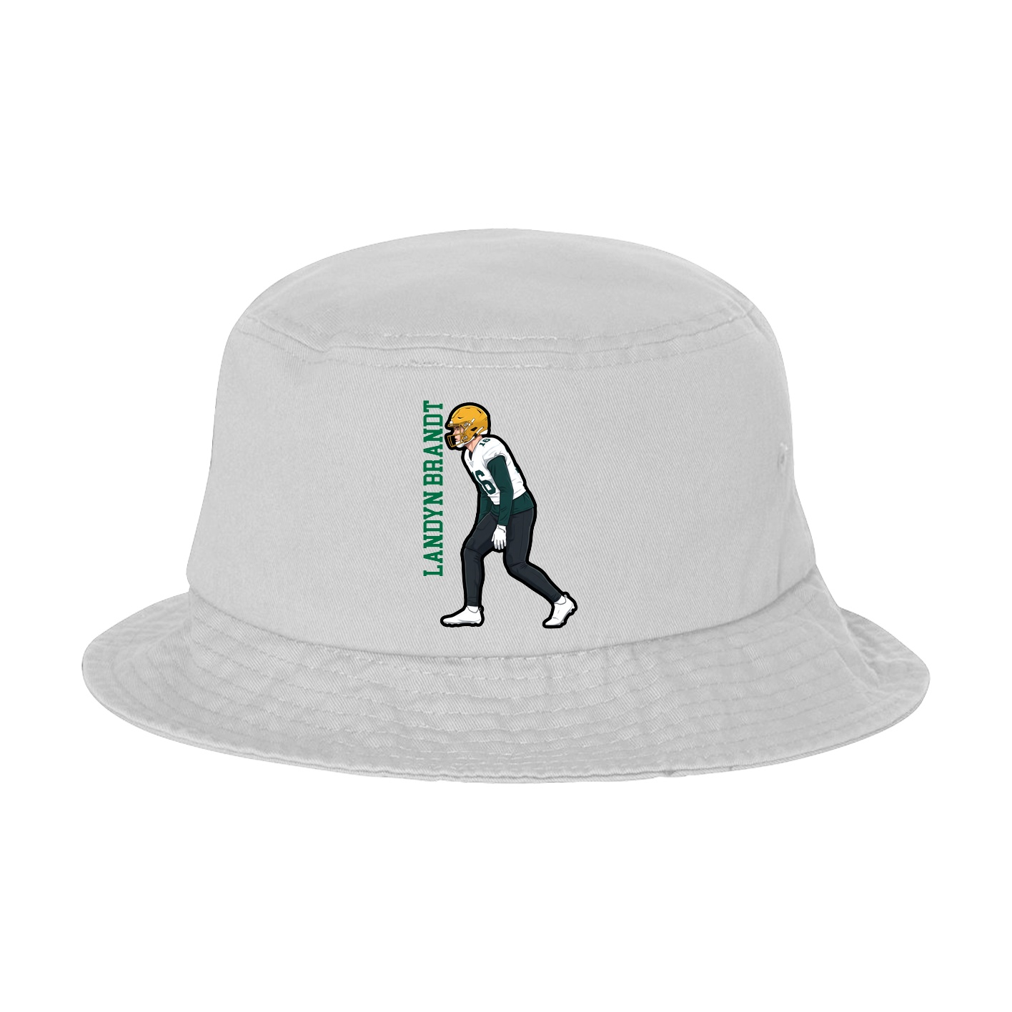 Bucket Cap — Name Vertical in White