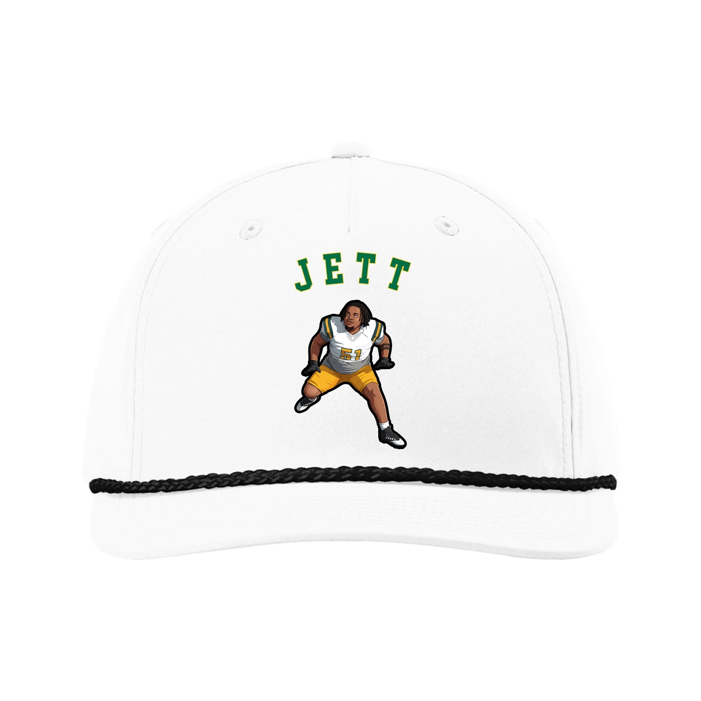 Five-Panel Classic Rope Cap — Shirsey Arch in White