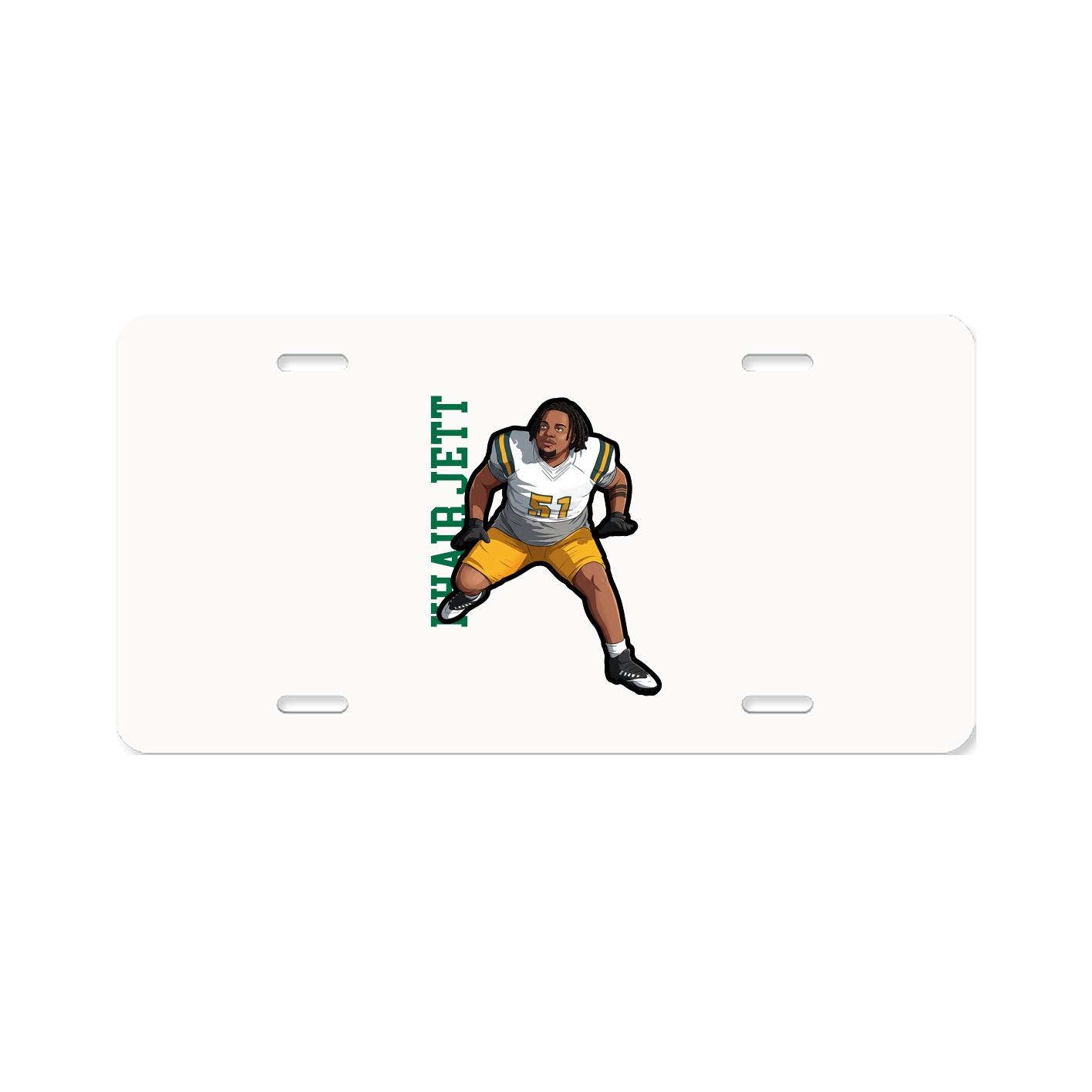 License Plate — Name Vertical in Classic