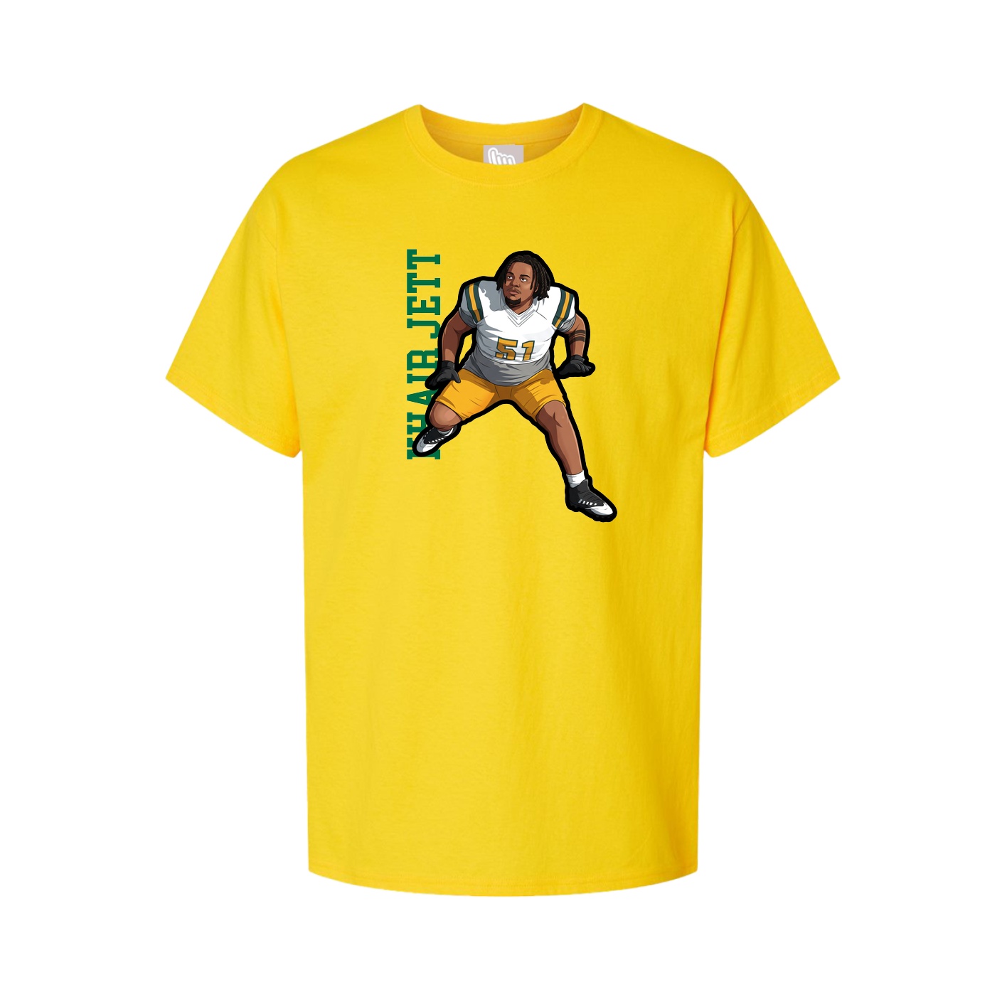 Youth Tee — Name Vertical in Gold