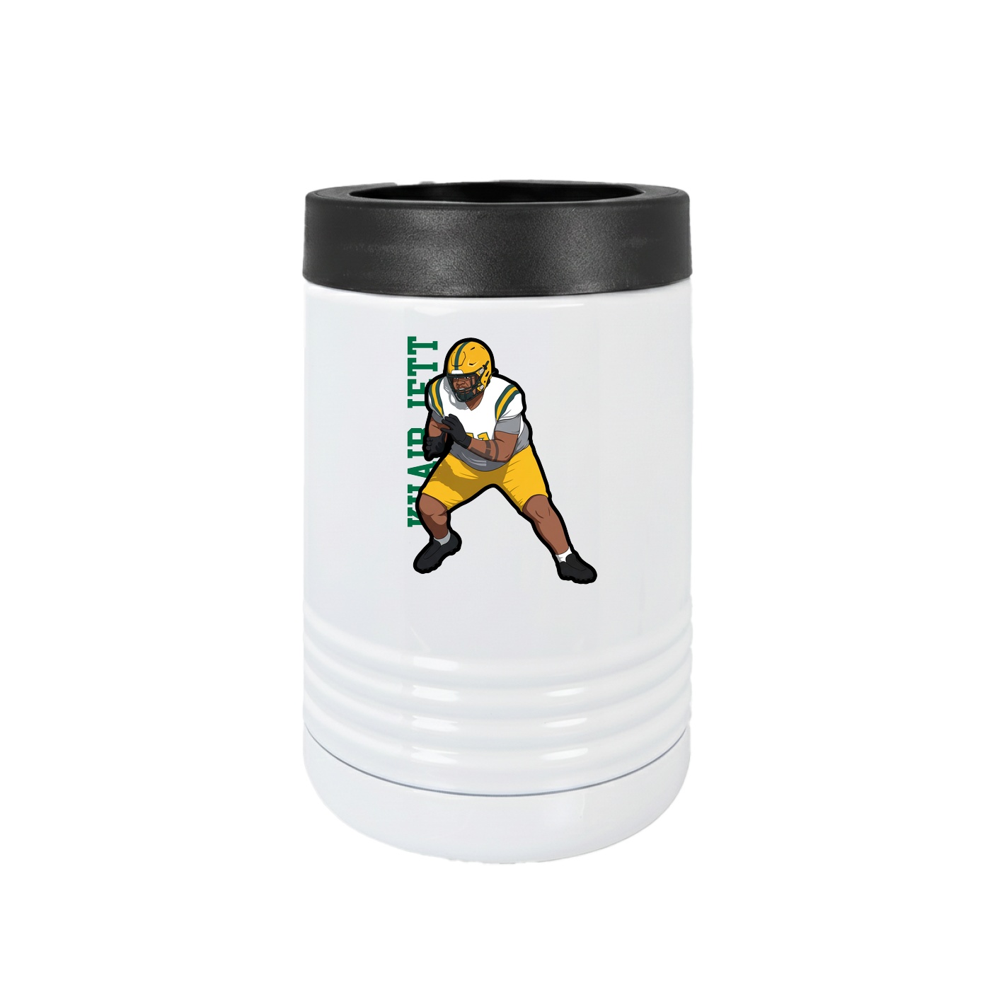 Beverage Holder — Name Vertical in White