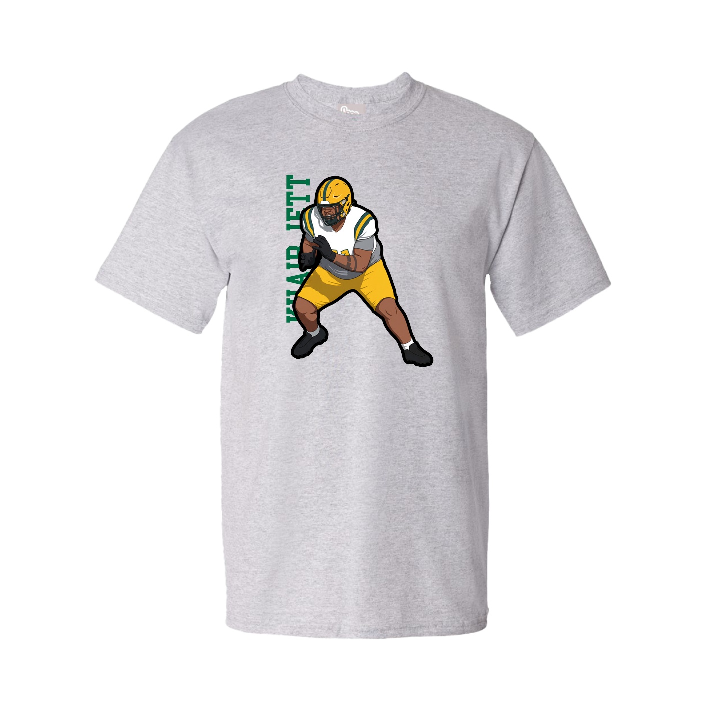 Tee — Name Vertical in Grey