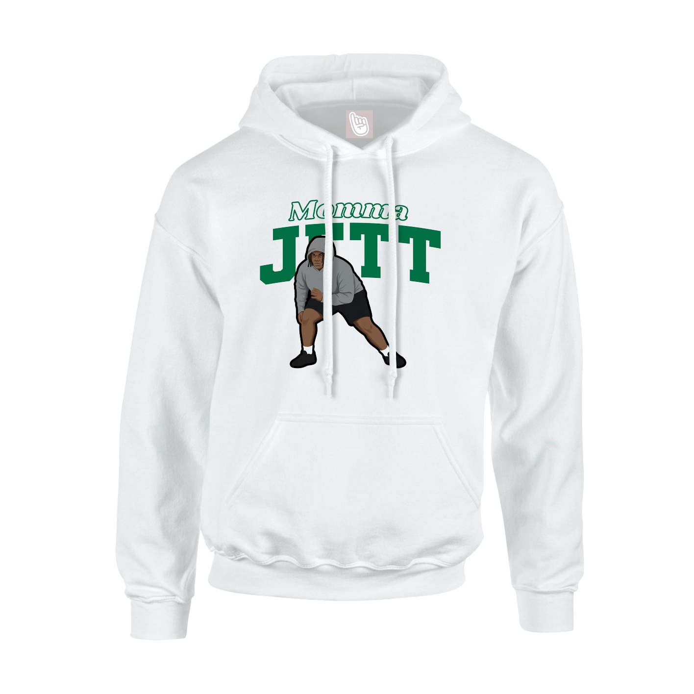 Youth Hoodie — Mothers Day Block in White
