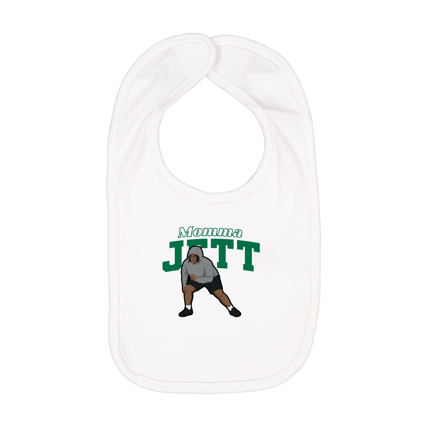 Infant Bib — Mothers Day Block in White
