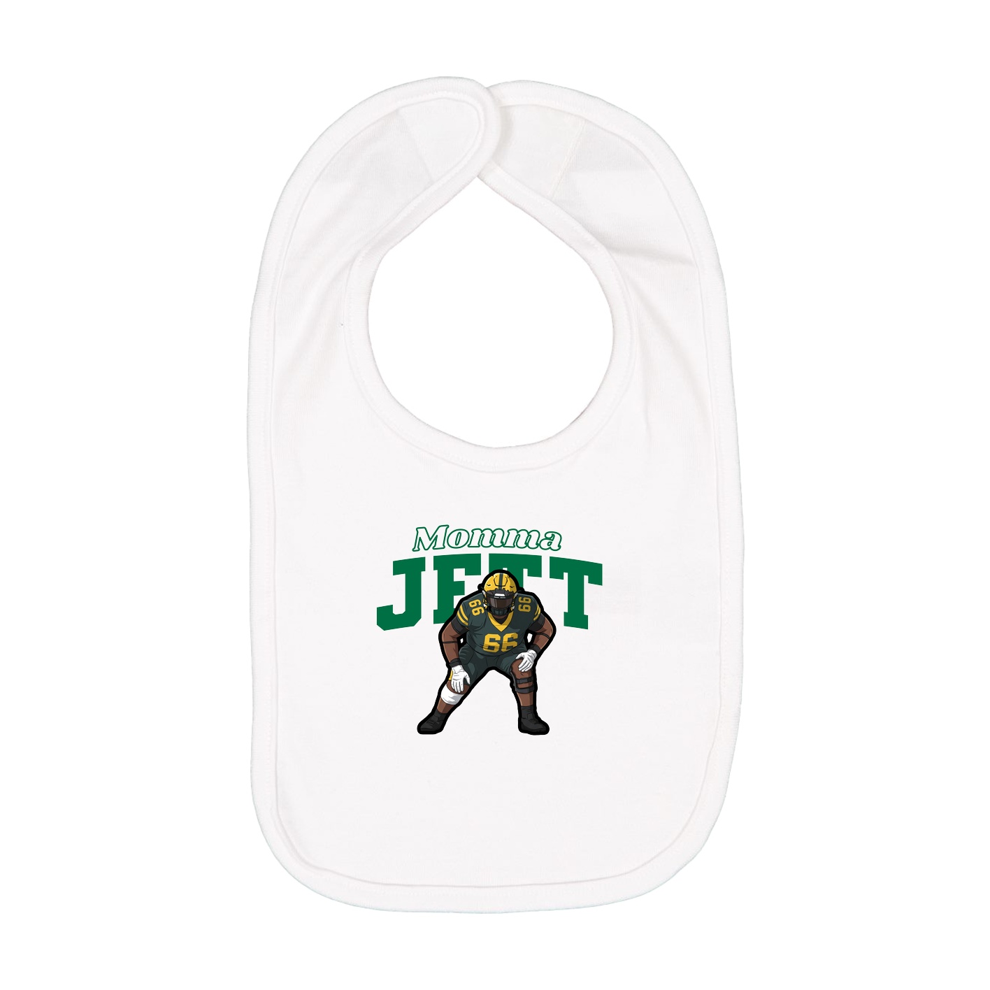Infant Bib — Mothers Day Block in White