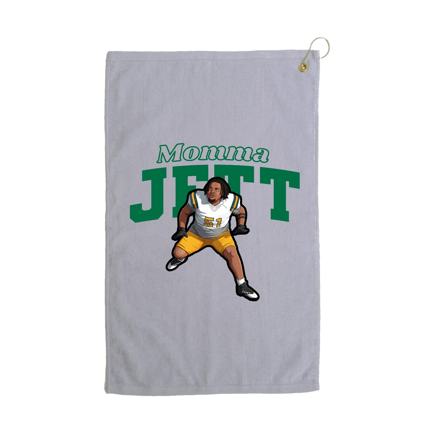 Golf Towel — Mothers Day Block in Grey