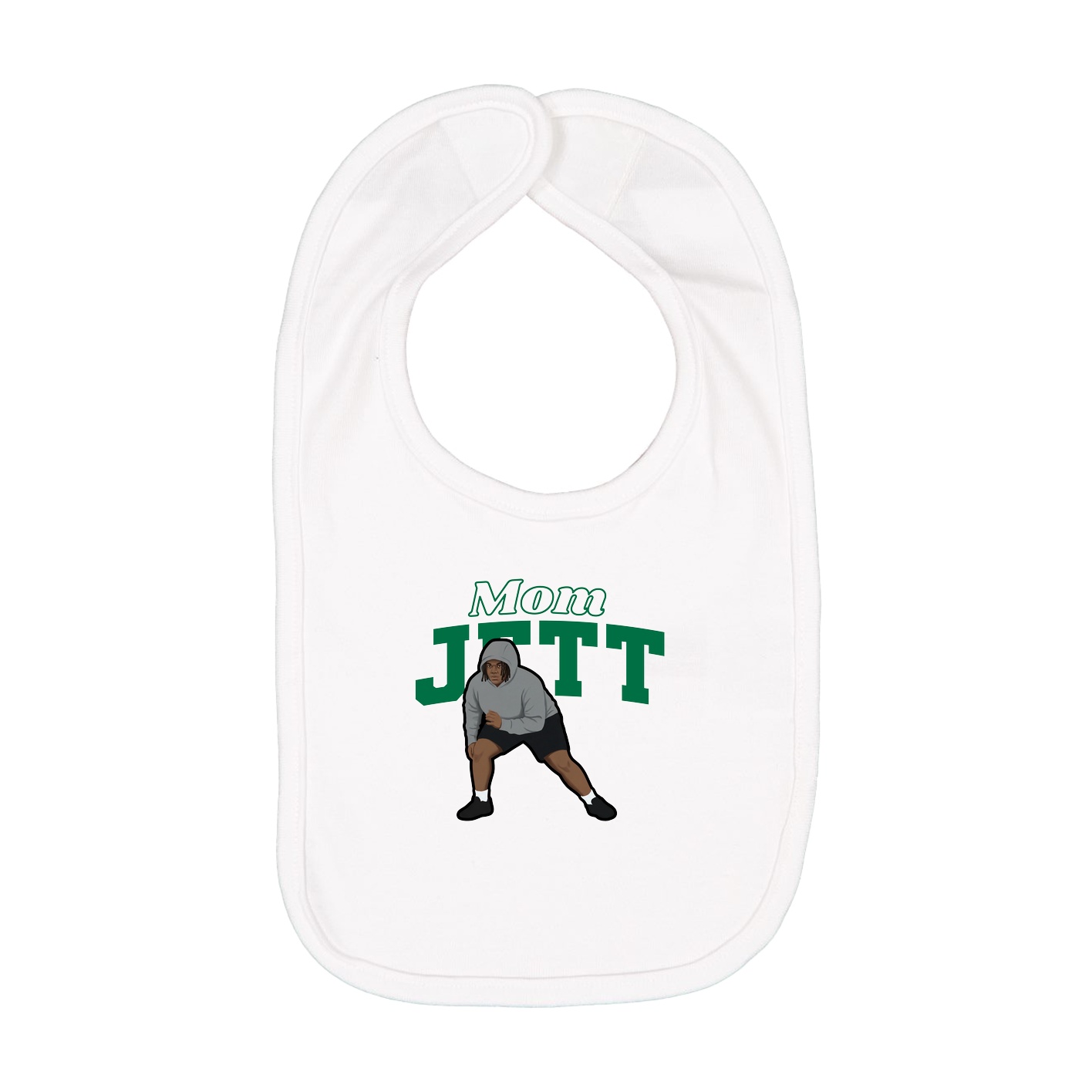 Infant Bib — Mothers Day Block in White