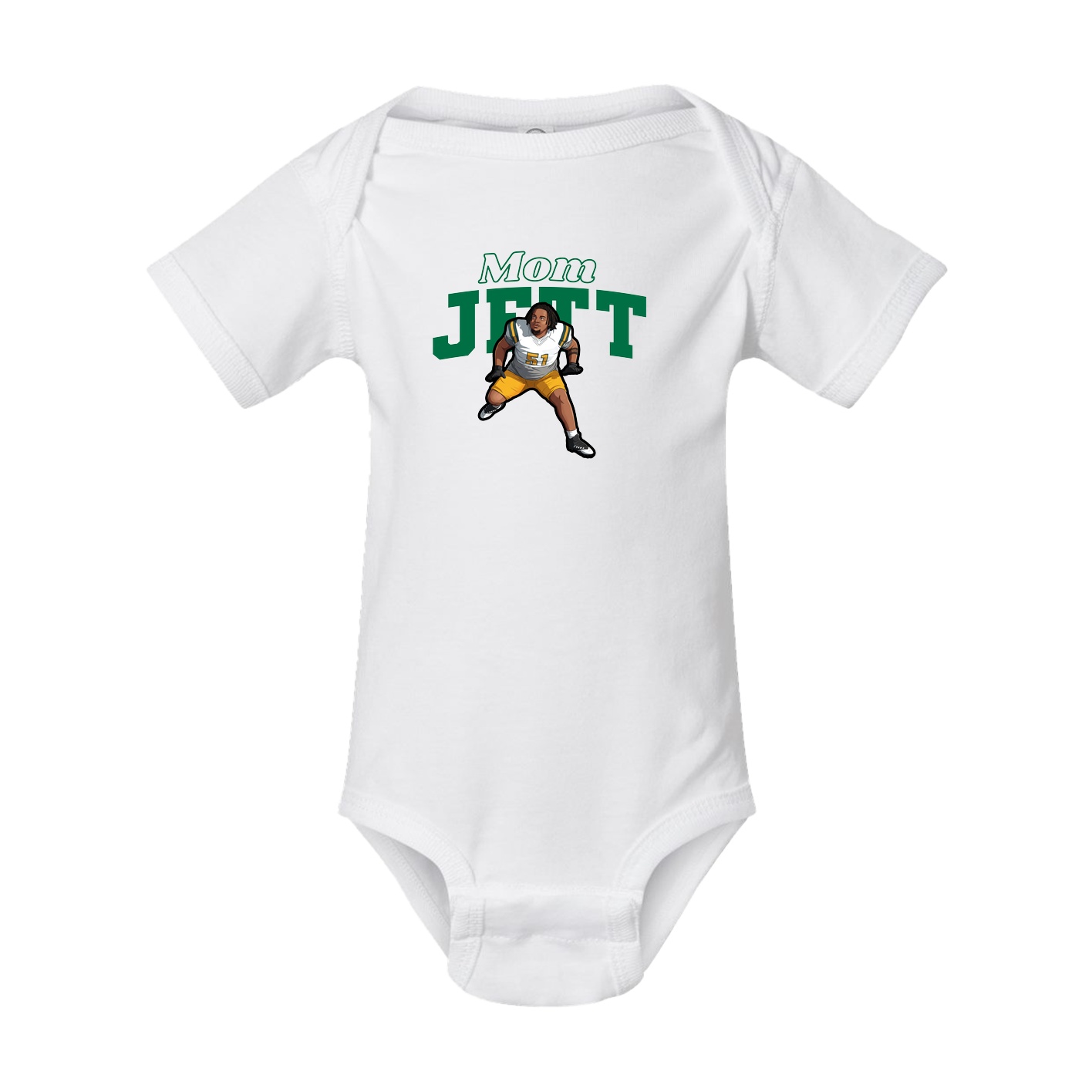 Baby Onesie — Mothers Day Block in White