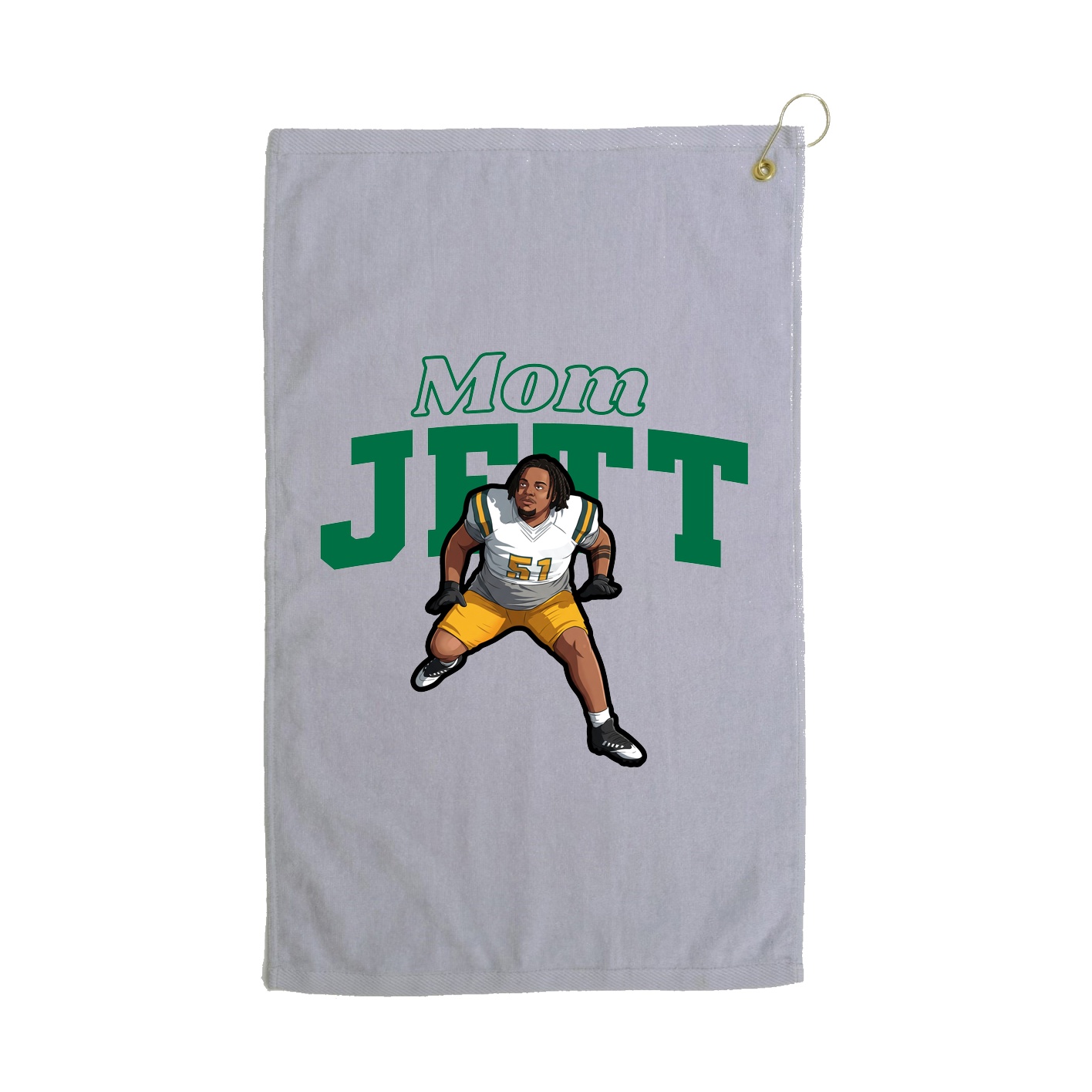 Golf Towel — Mothers Day Block in Grey