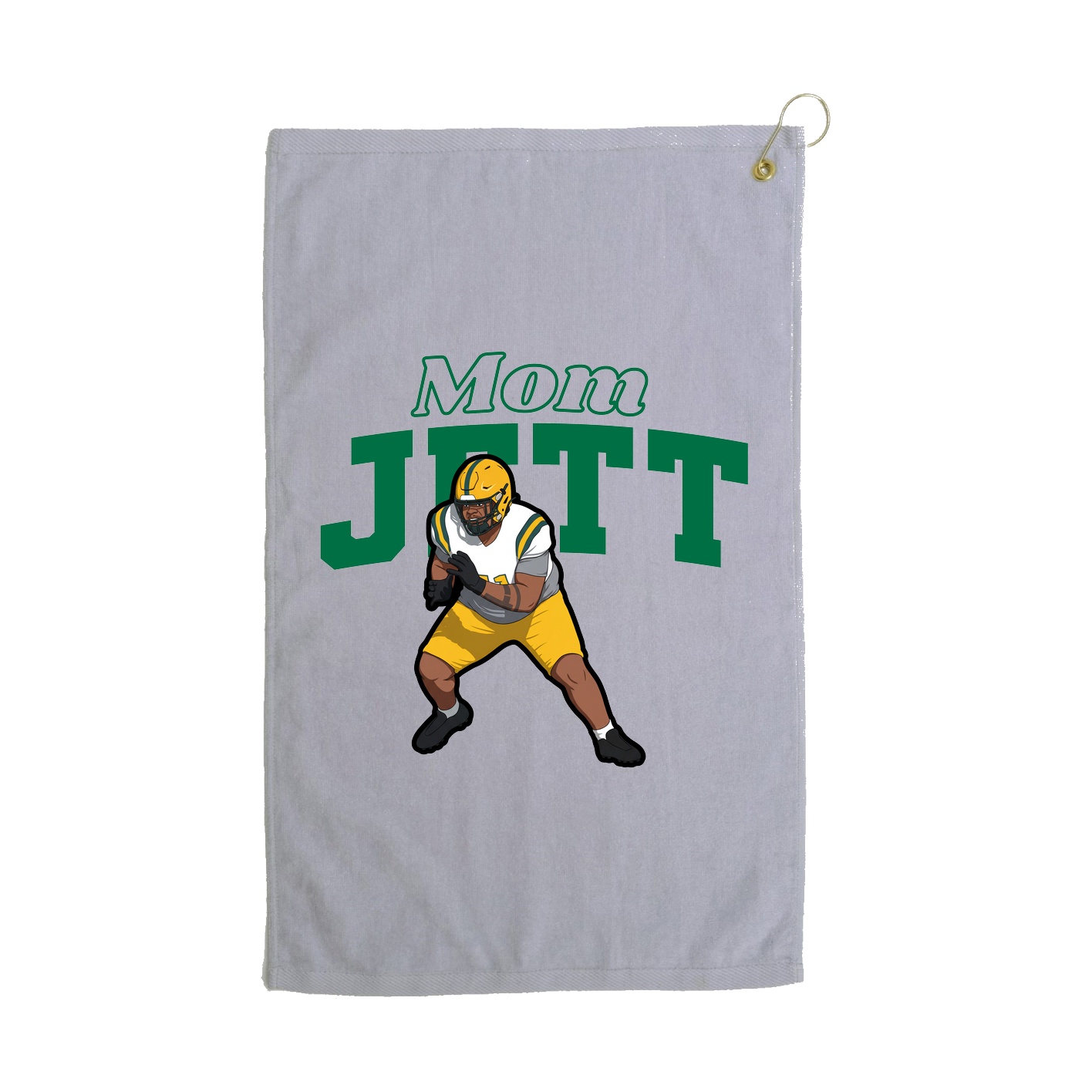 Golf Towel — Mothers Day Block in Grey