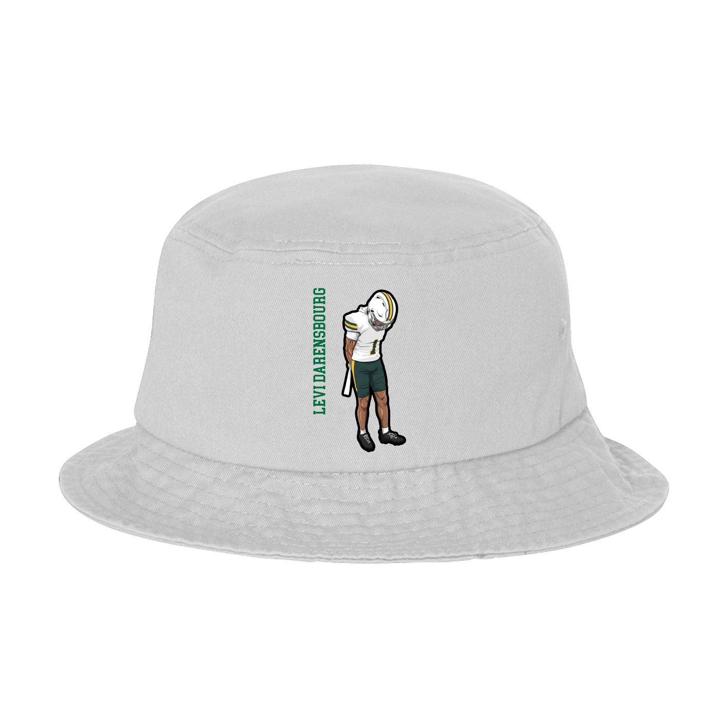 Bucket Cap — Name Vertical in White