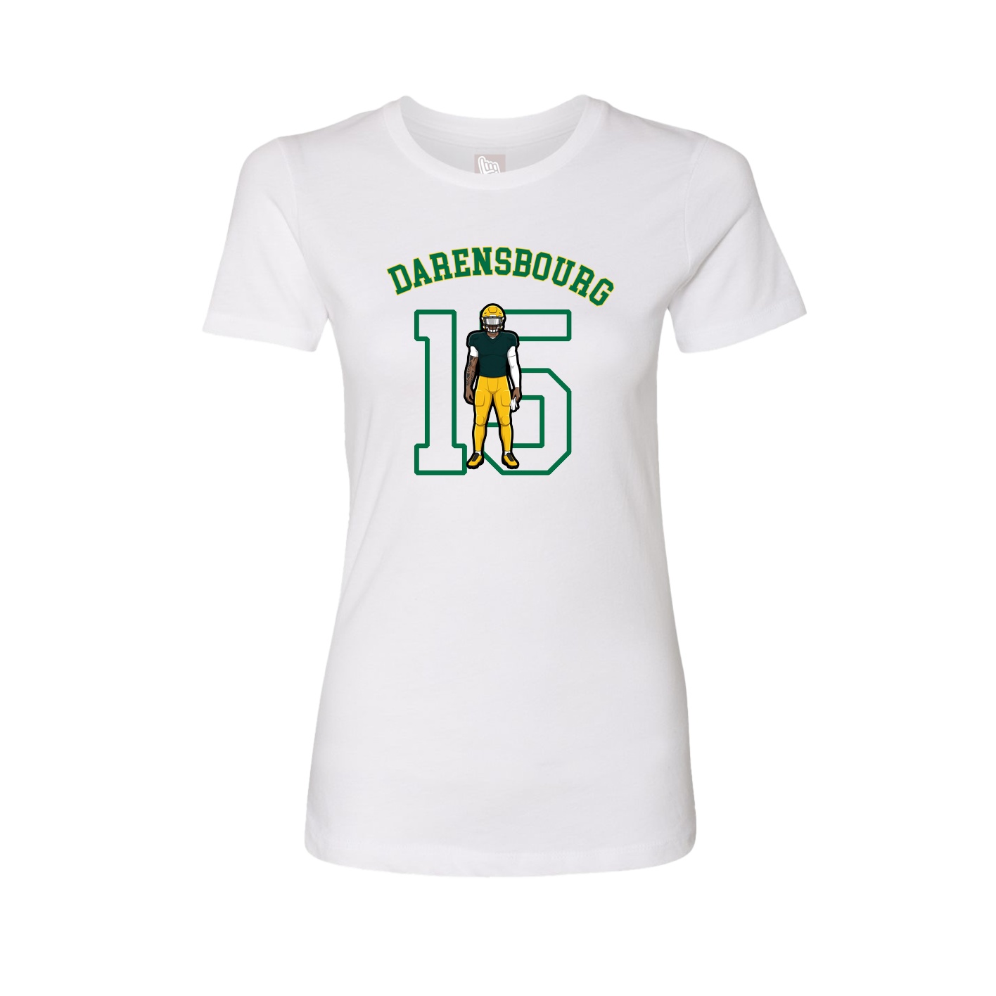Fitted Women's Tee — Shirsey Arch in White